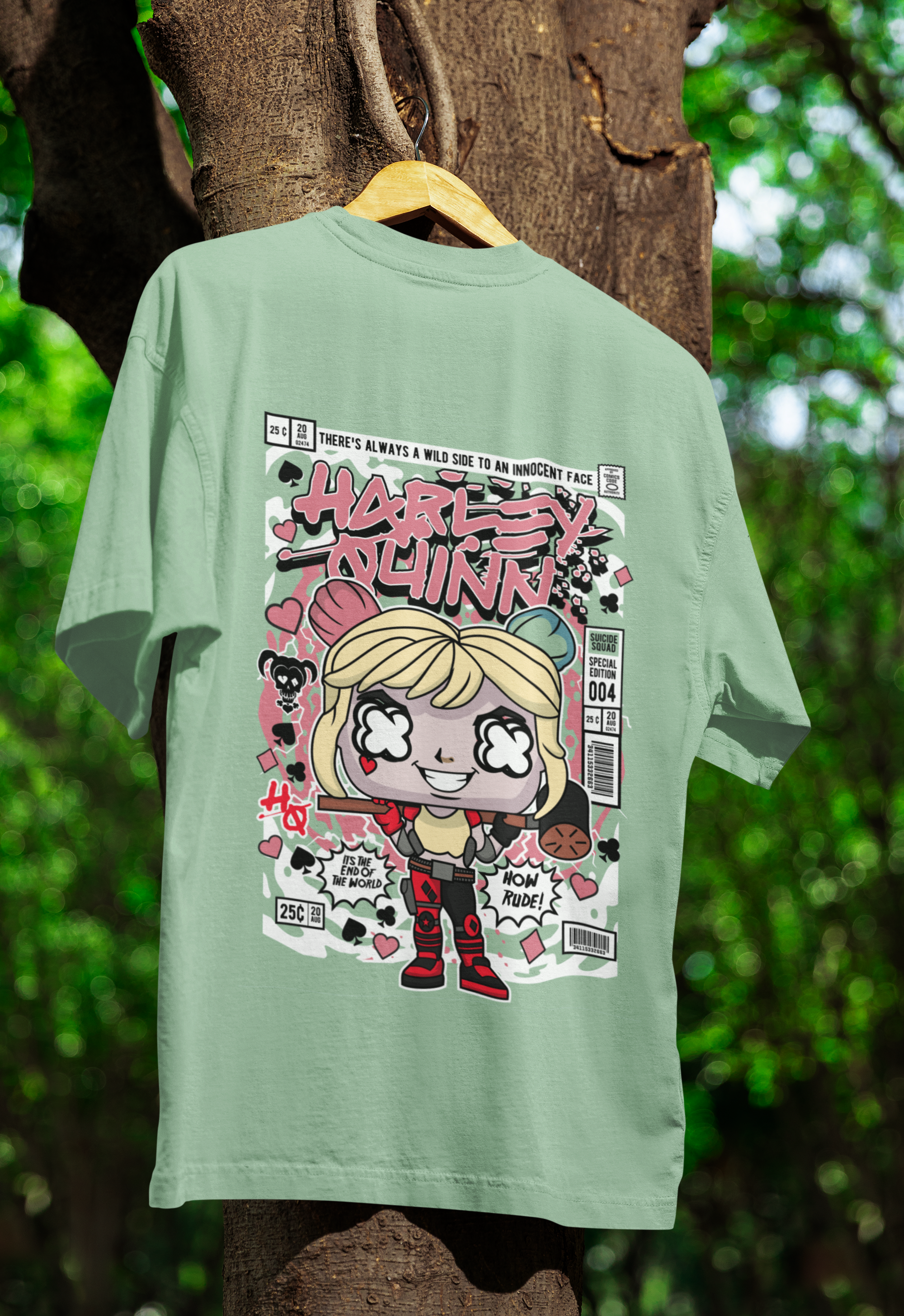 Sweet But Psycho Harley Quinn Oversized Tee | Mist & Cozy
