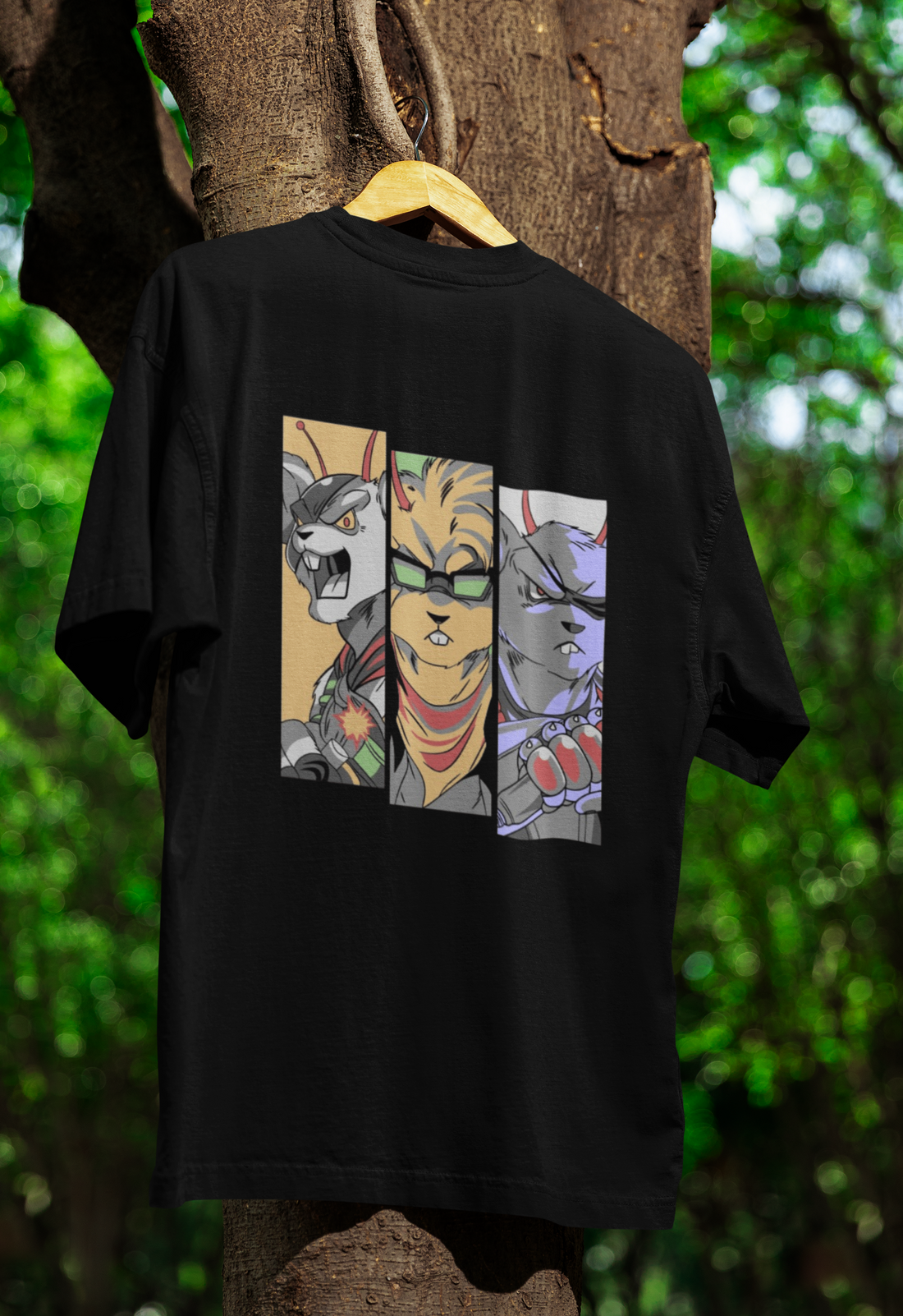 Hunt Mode Animal Fighter Oversized Tee | Mist & Cozy