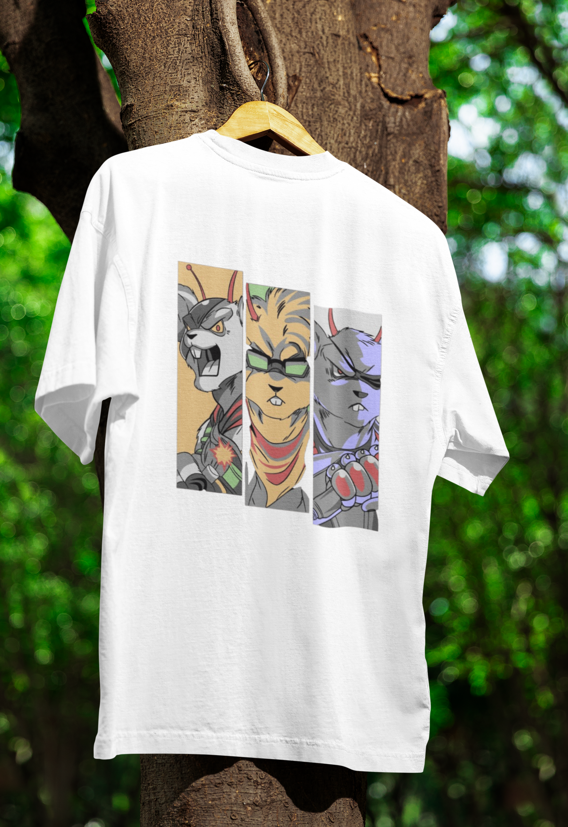 Hunt Mode Animal Fighter Oversized Tee | Mist & Cozy - Mist & Cozy