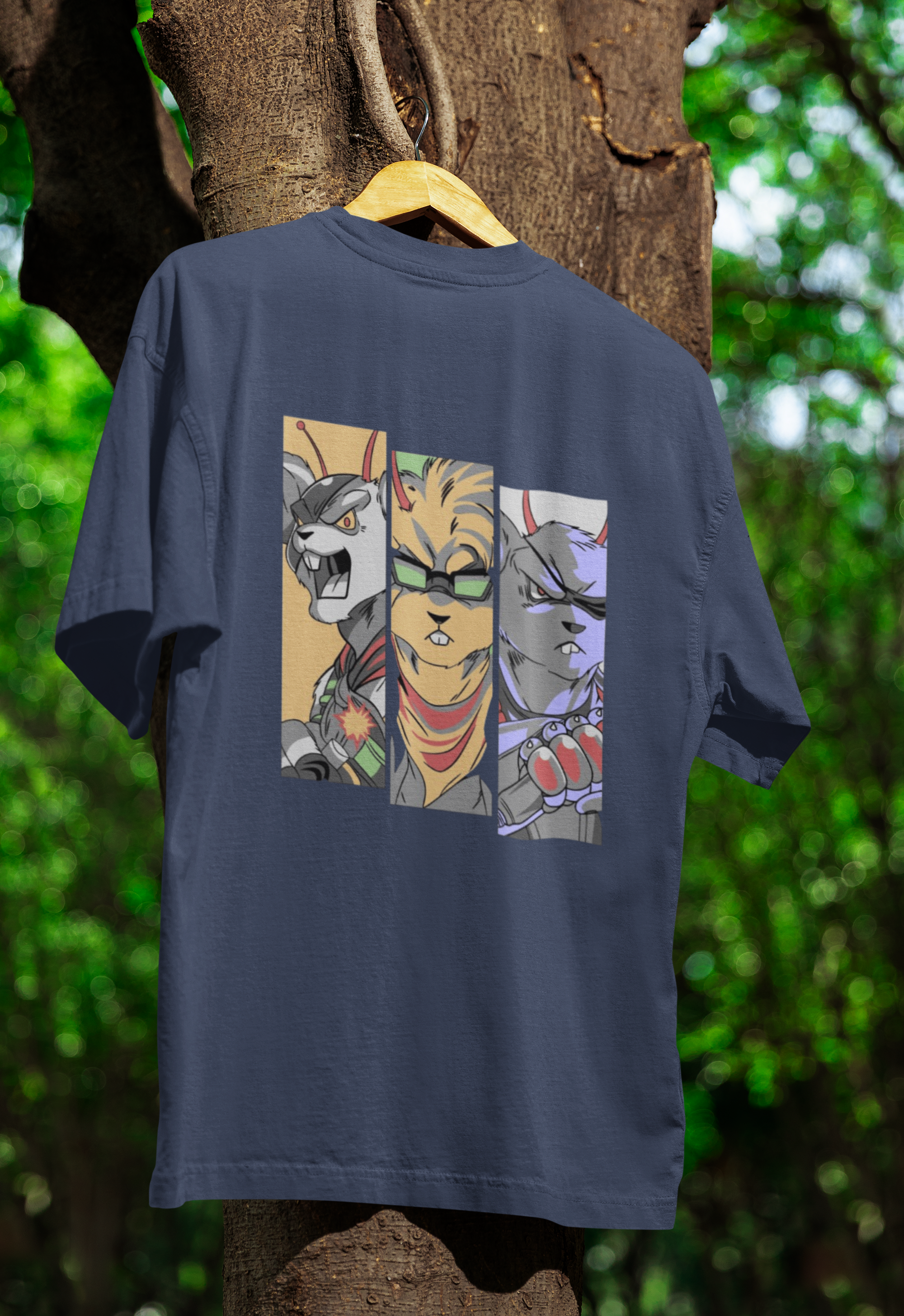 Hunt Mode Animal Fighter Oversized Tee | Mist & Cozy - Mist & Cozy