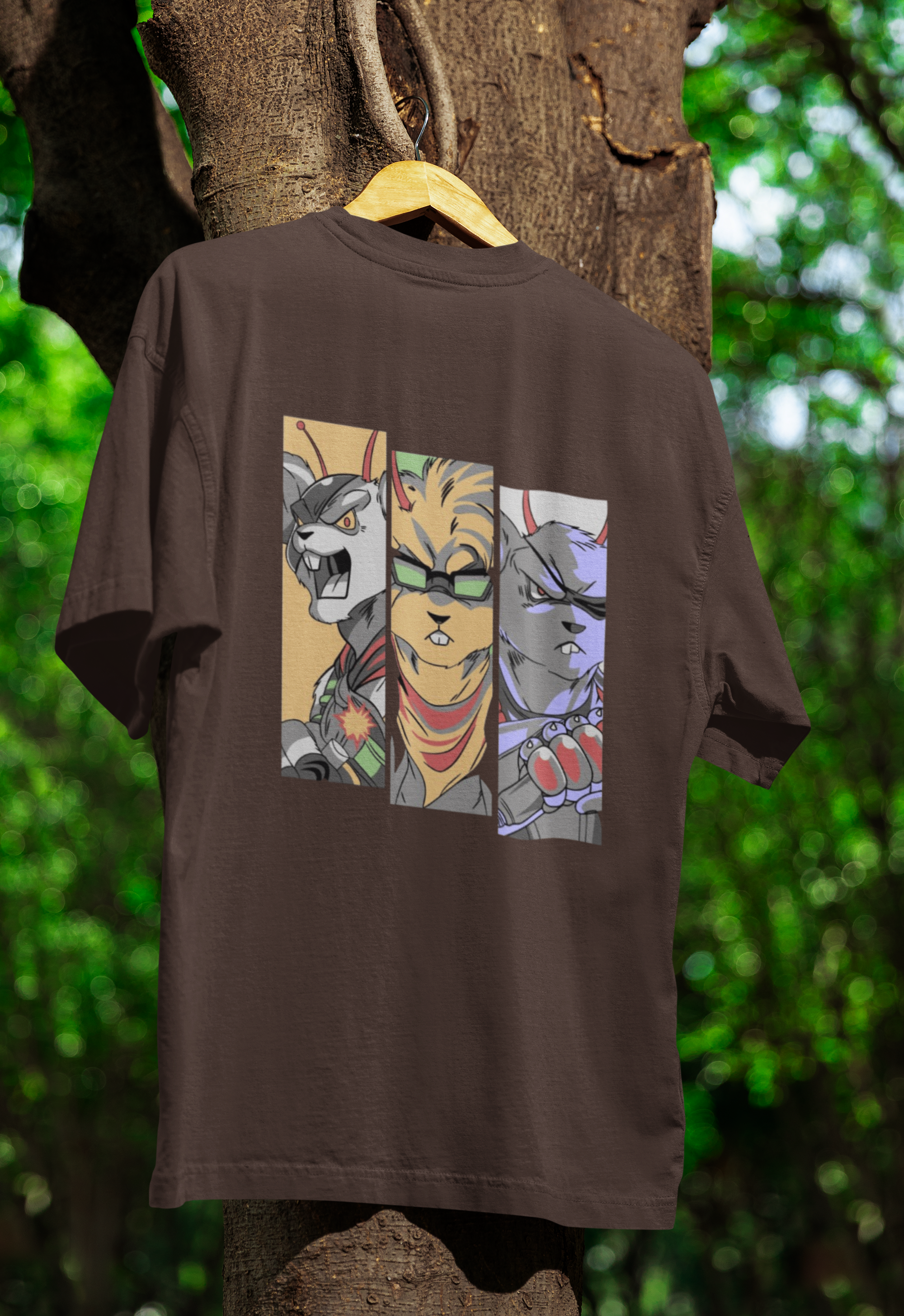 Hunt Mode Animal Fighter Oversized Tee | Mist & Cozy - Mist & Cozy