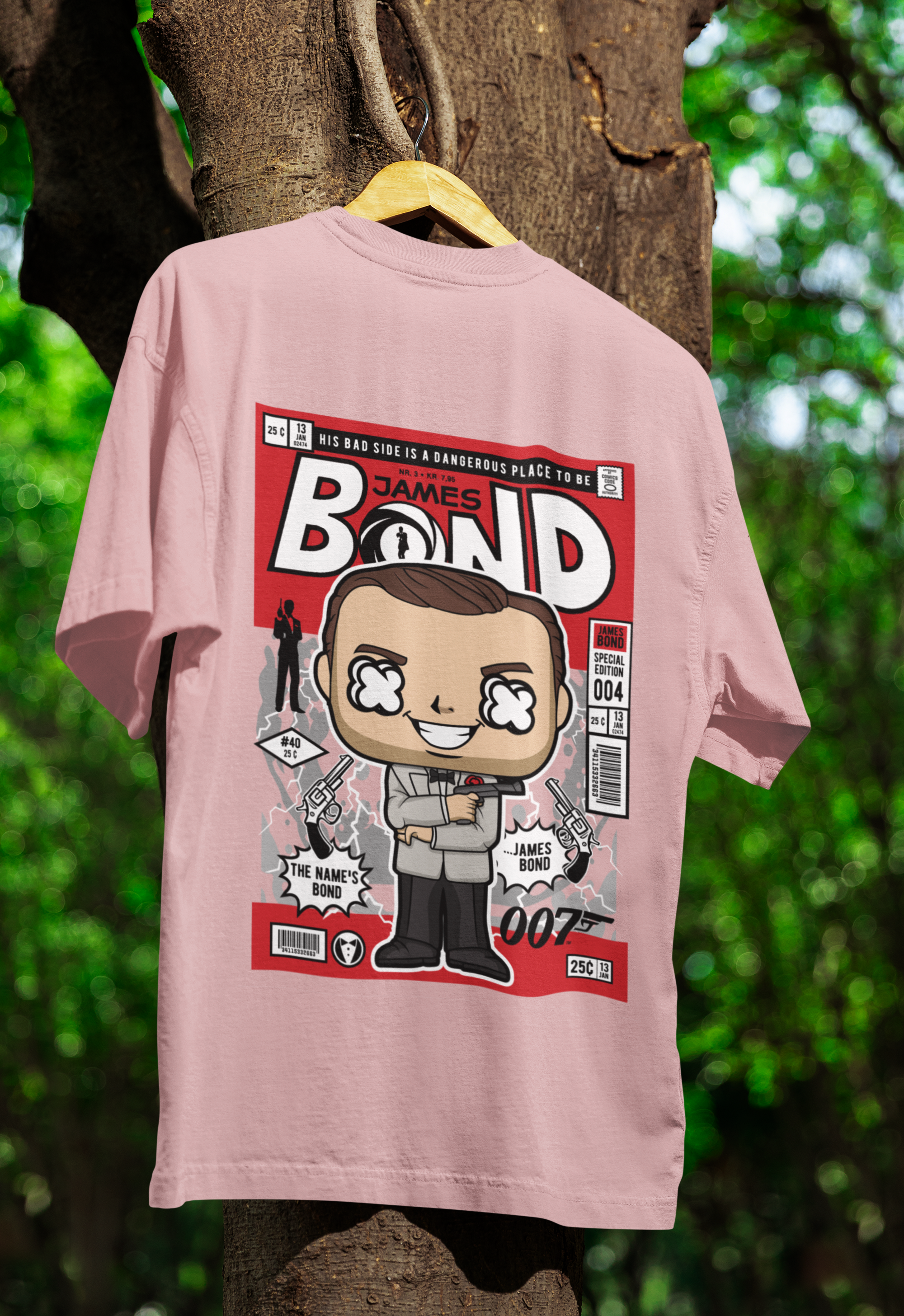 License to Style James Bond Oversized Tee | Mist & Cozy