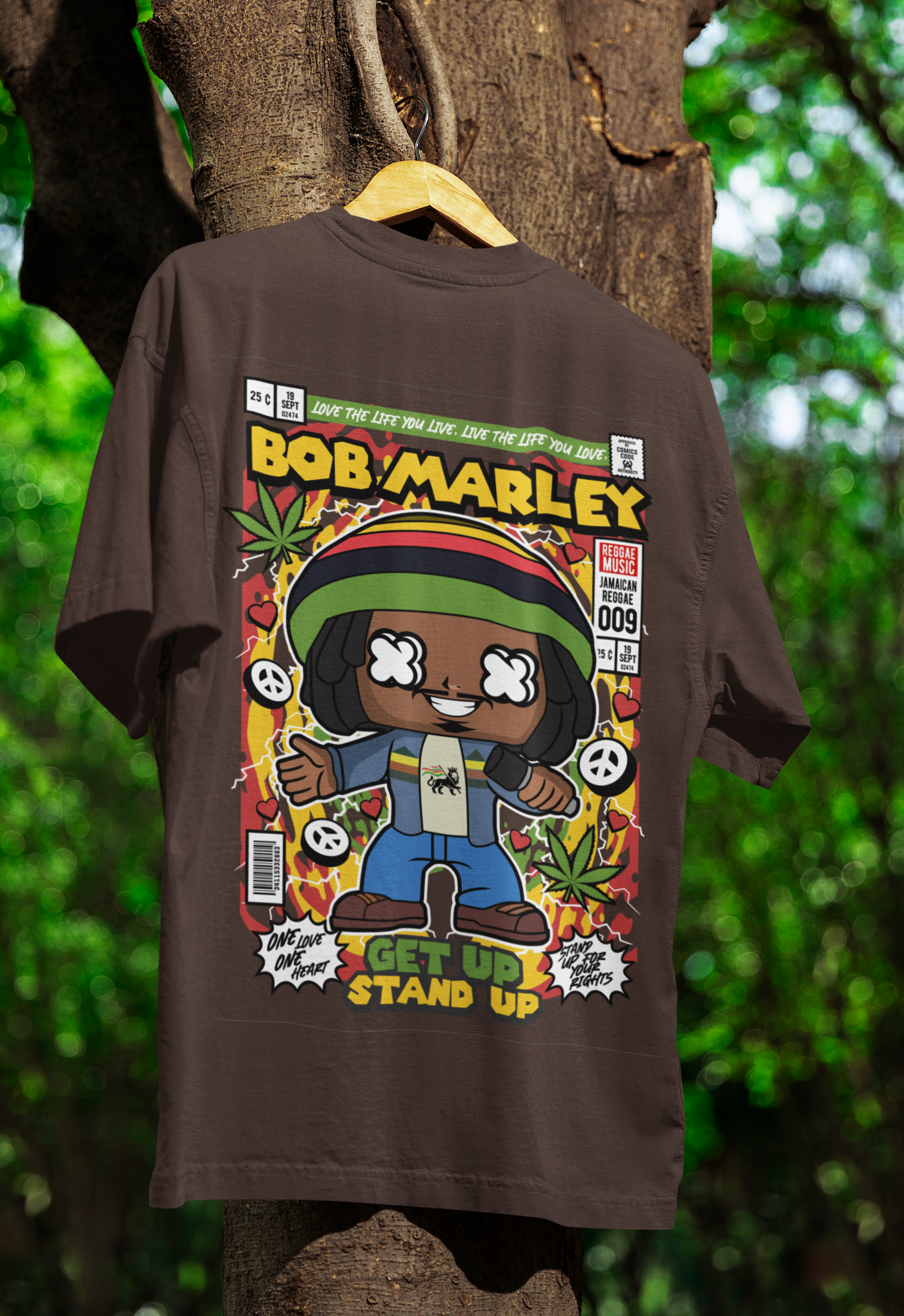 One Love Legacy Bob Marley Oversized Tee | Mist & Cozy