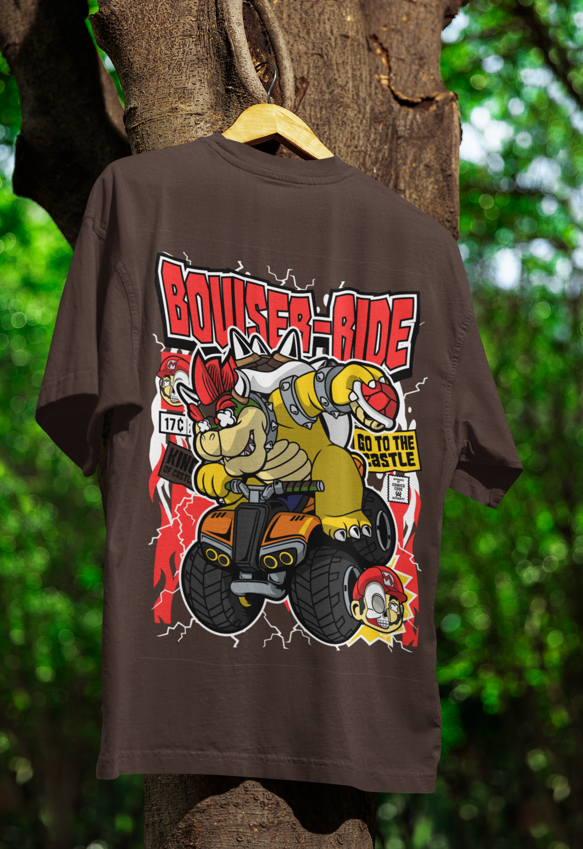 Bowser Ride Oversized Comic Tee | Mist & Cozy