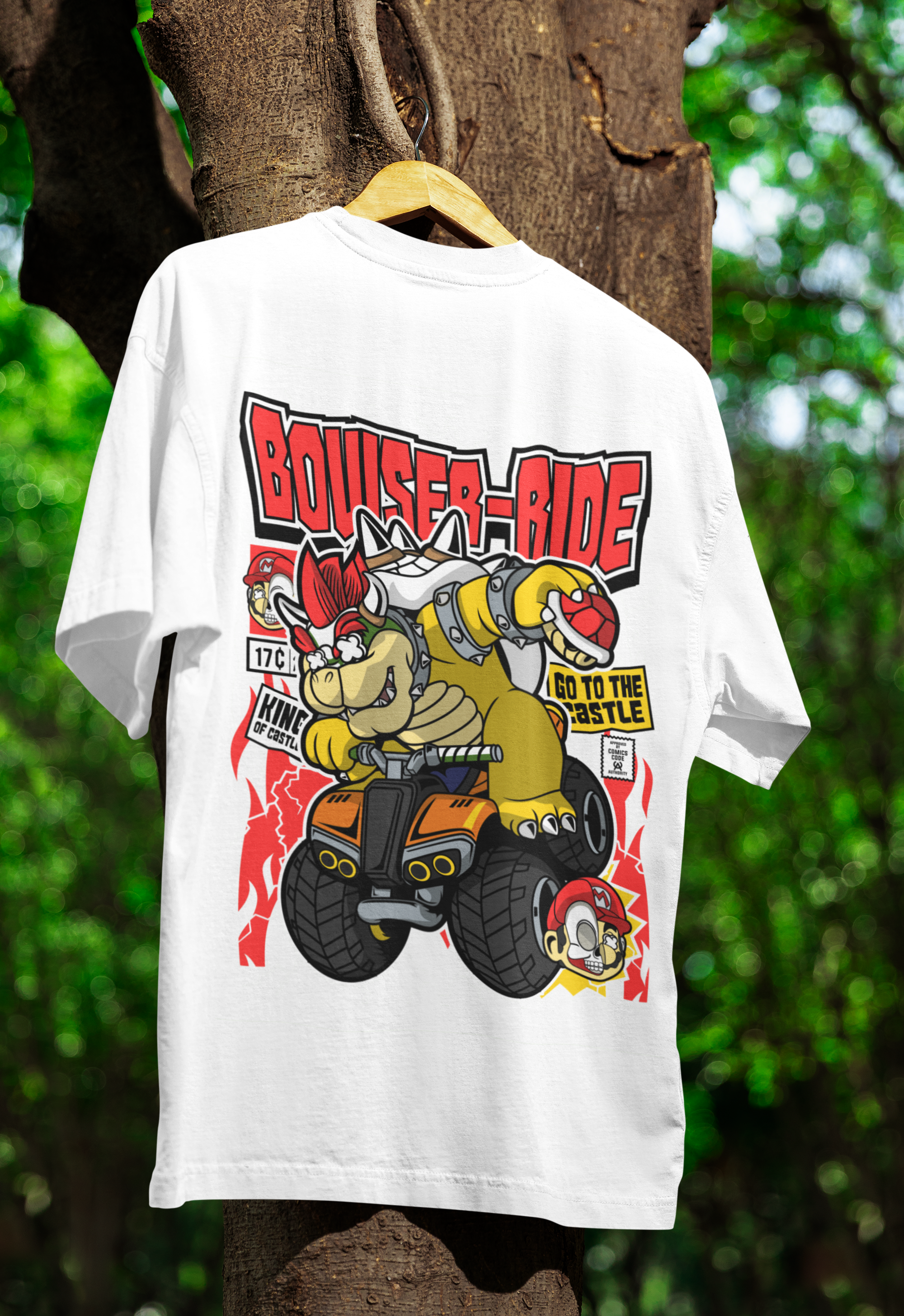 Bowser Ride Oversized Comic Tee | Mist & Cozy