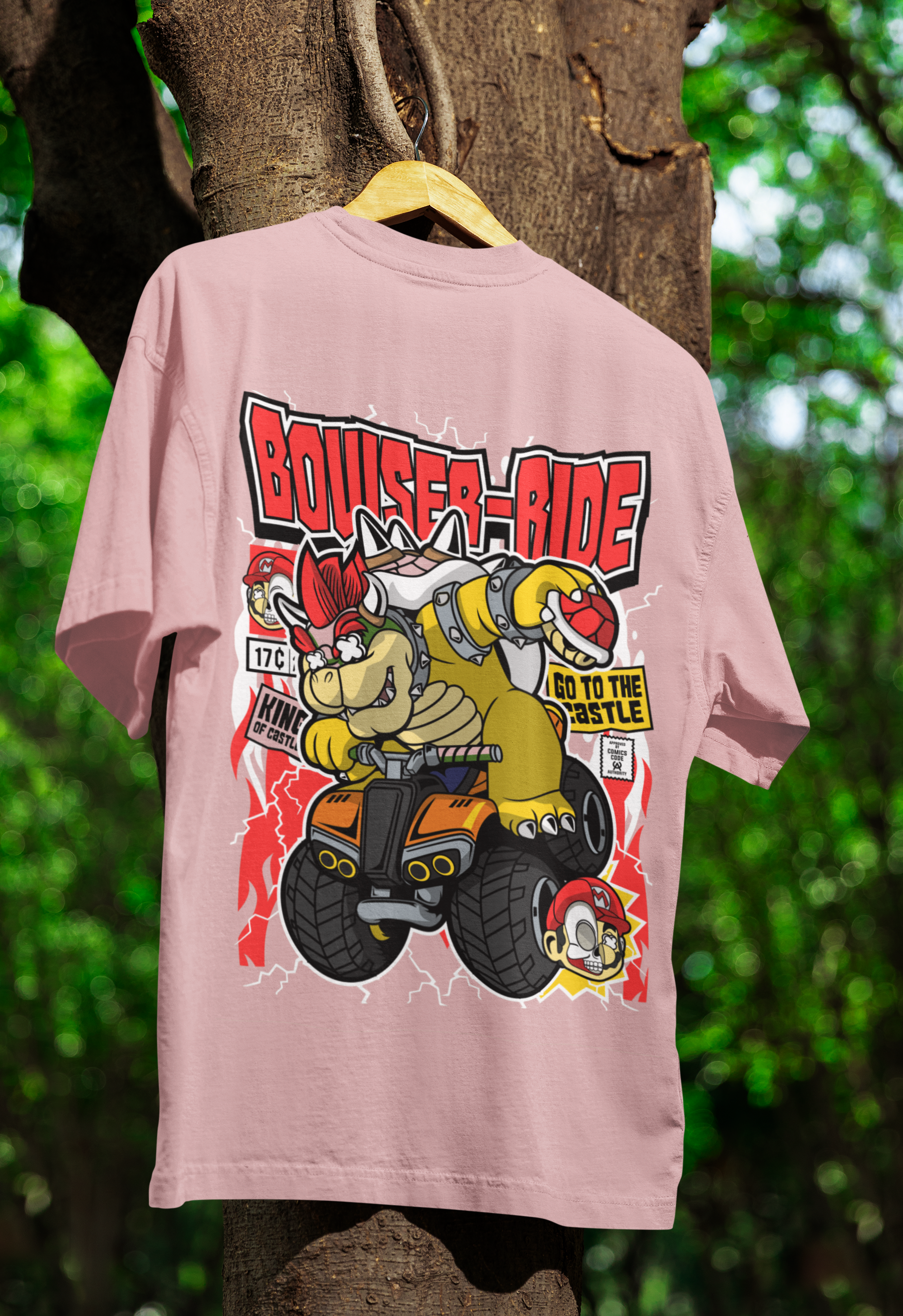 Bowser Ride Oversized Comic Tee | Mist & Cozy