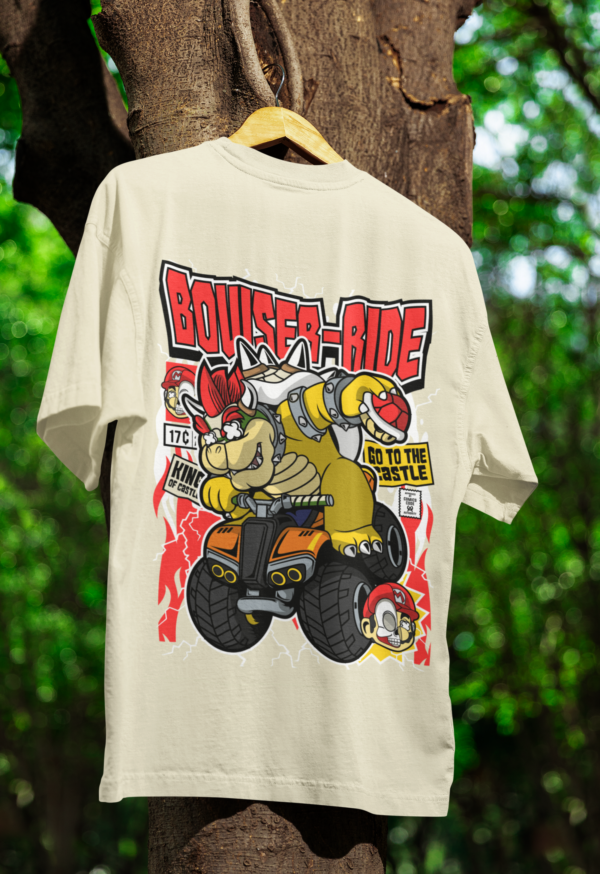 Bowser Ride Oversized Comic Tee | Mist & Cozy