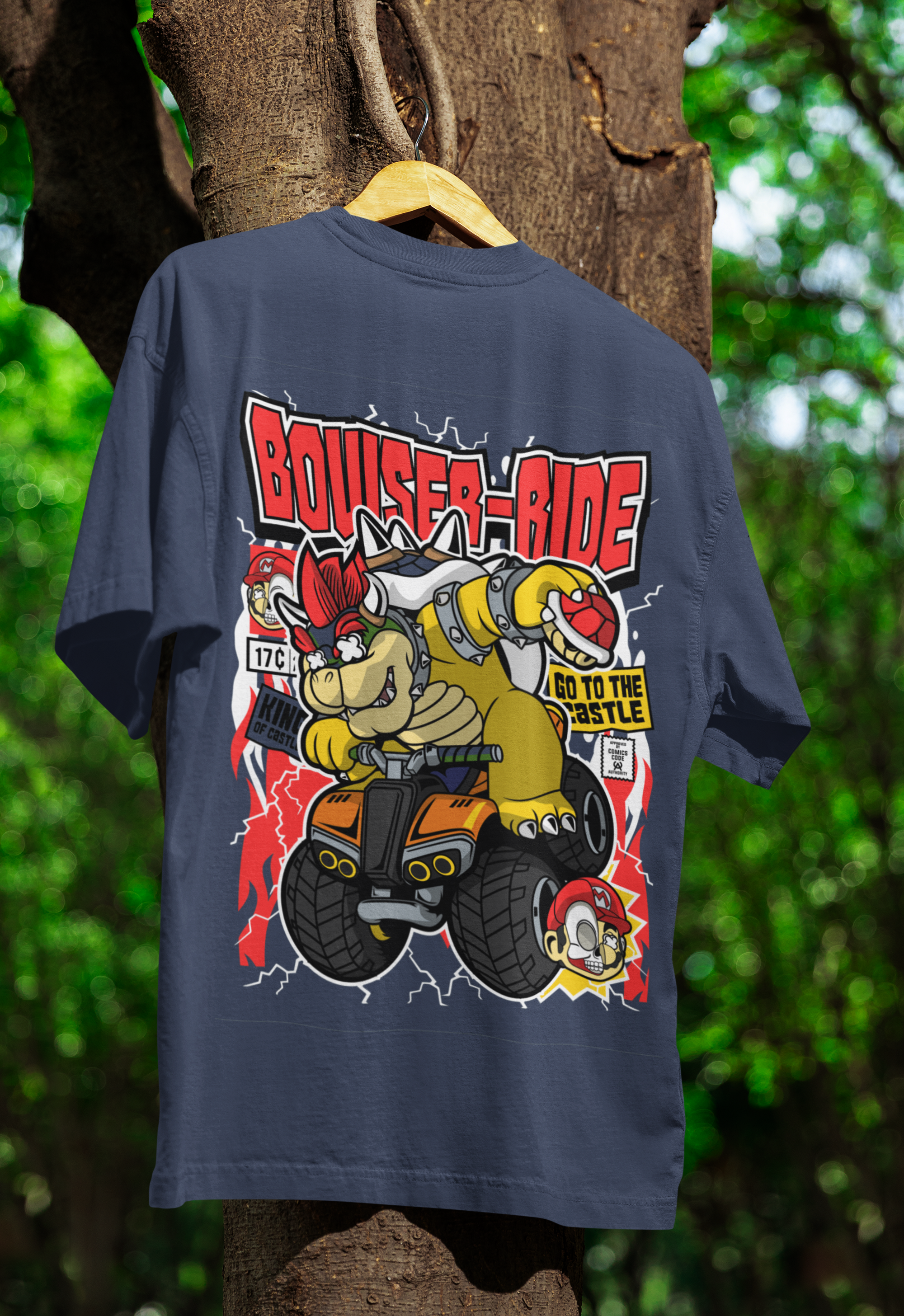 Bowser Ride Oversized Comic Tee | Mist & Cozy