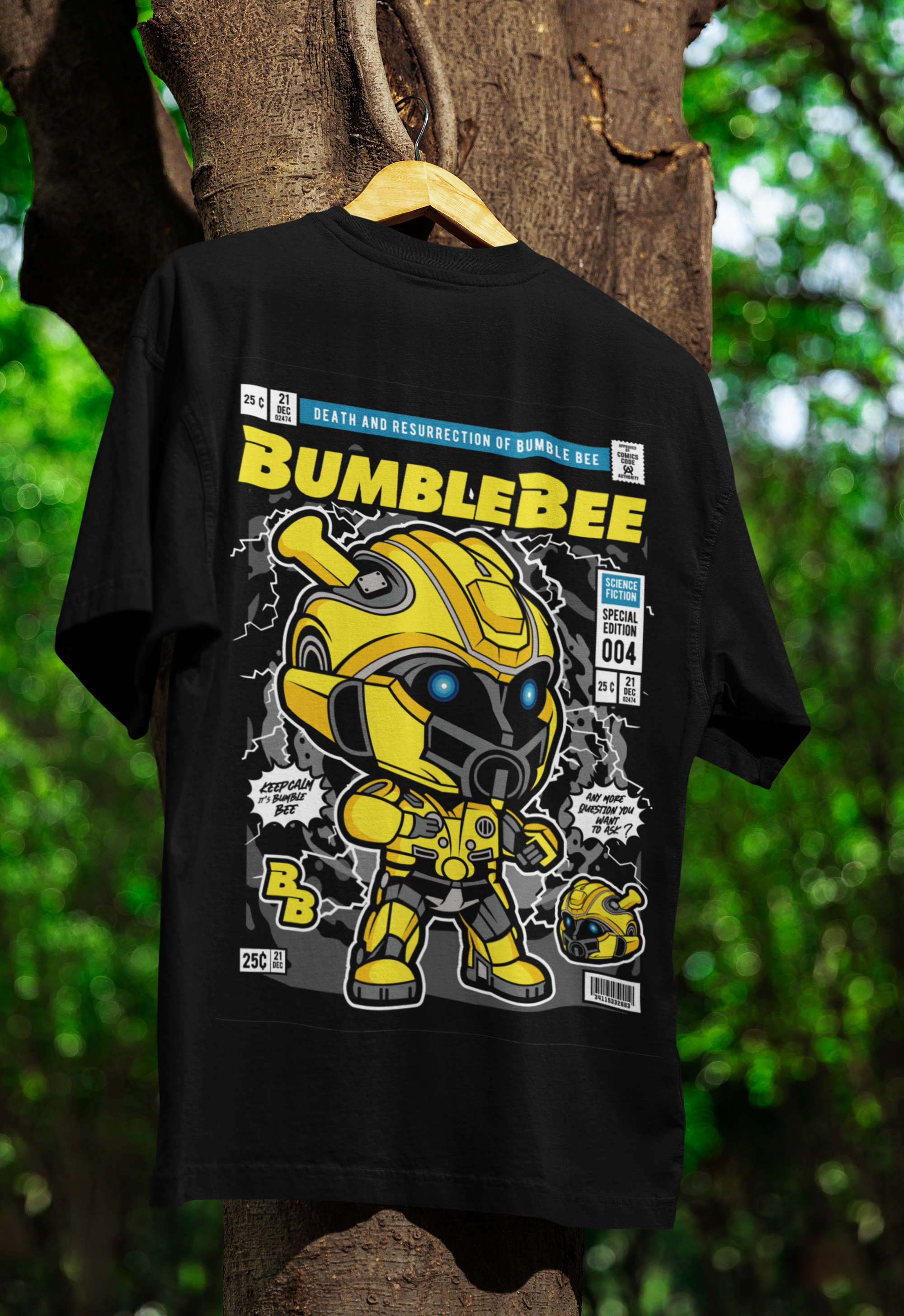 Bumblebee Recharged Oversized Tee | Mist & Cozy