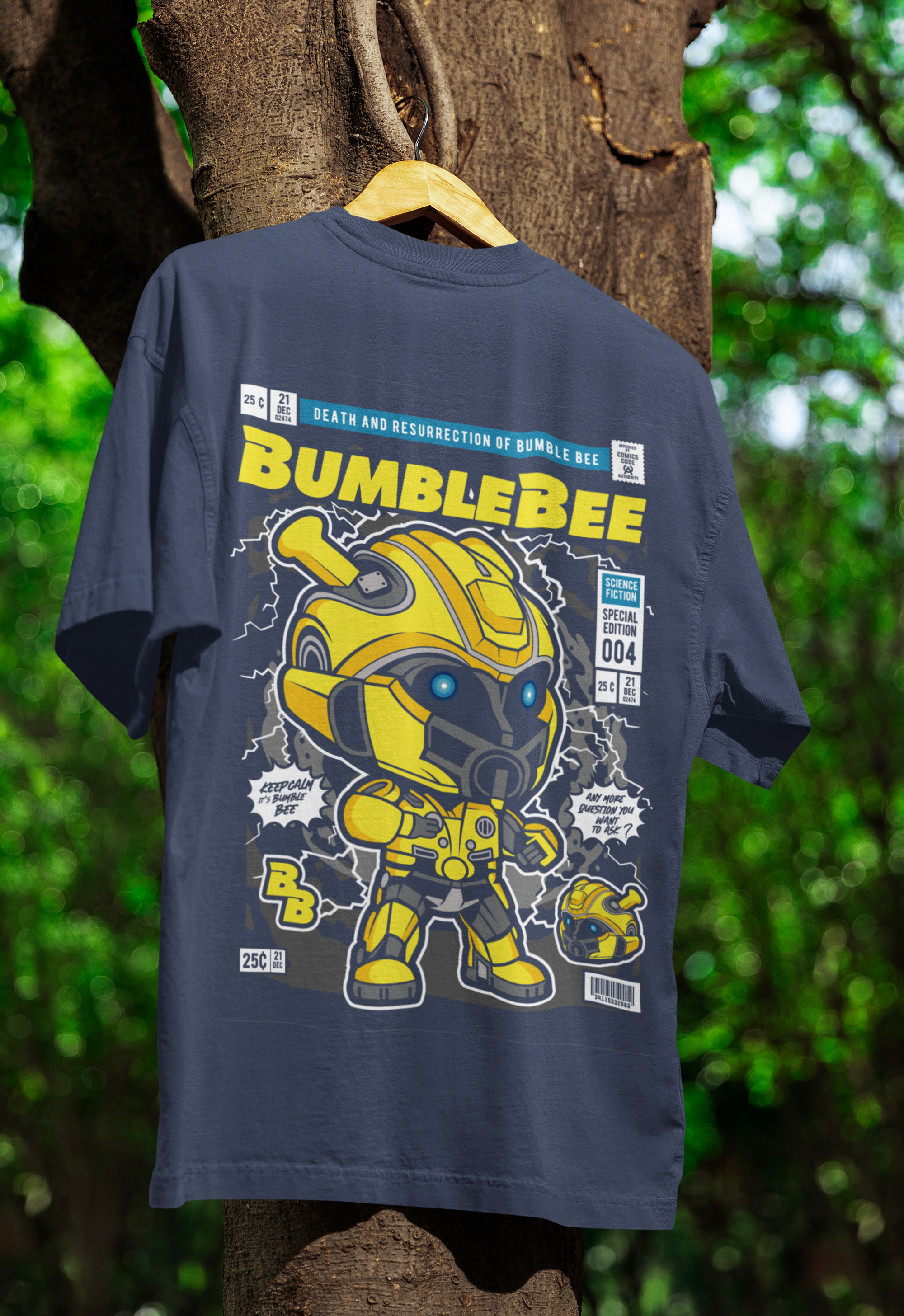 Bumblebee Recharged Oversized Tee | Mist & Cozy