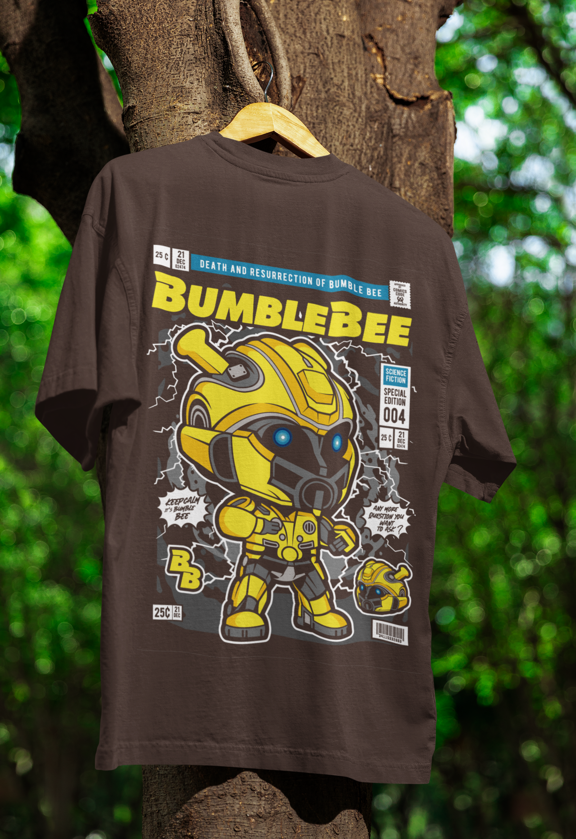 Bumblebee Recharged Oversized Tee | Mist & Cozy