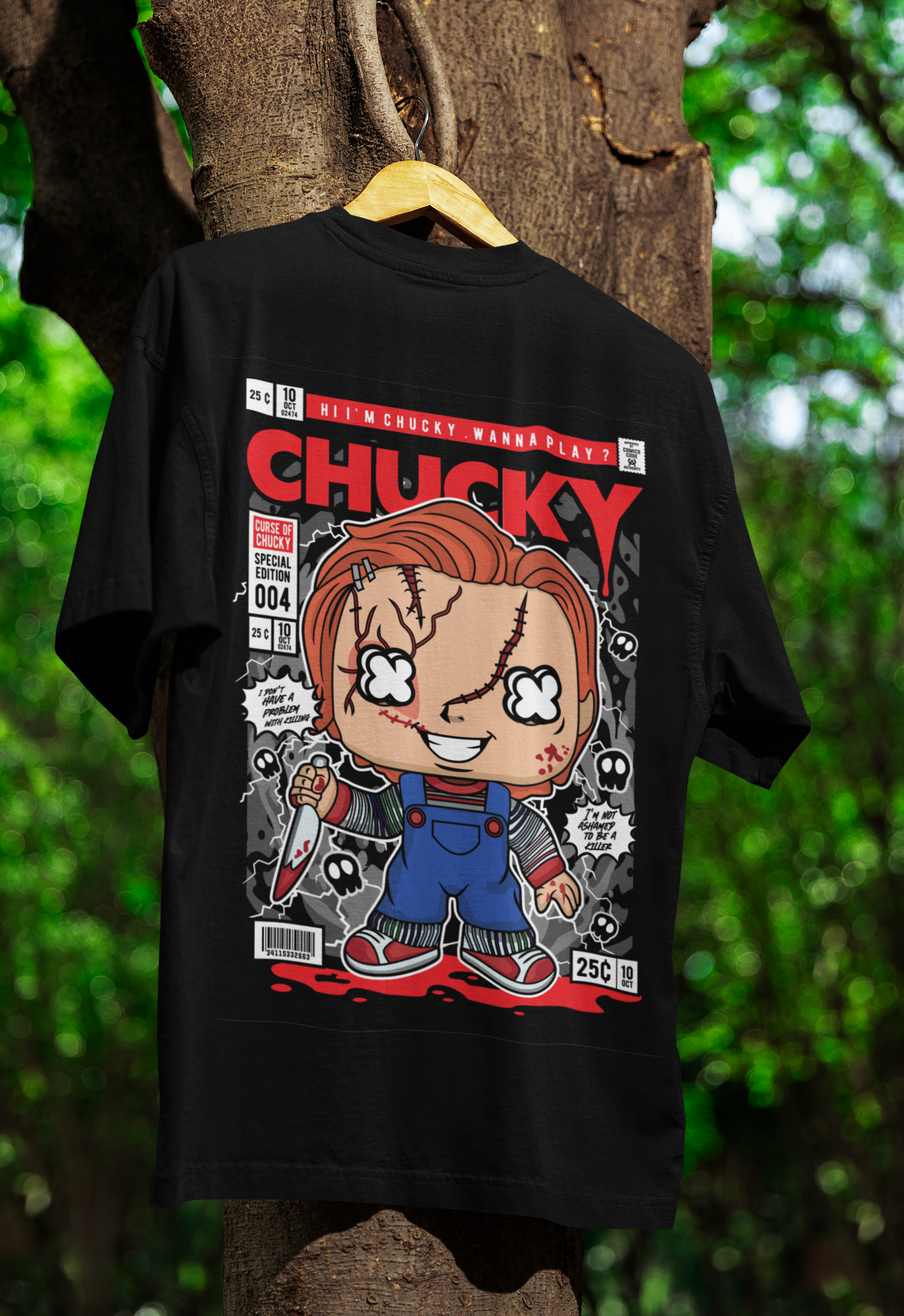 Wanna Play? Chucky Oversized Tee | Mist & Cozy