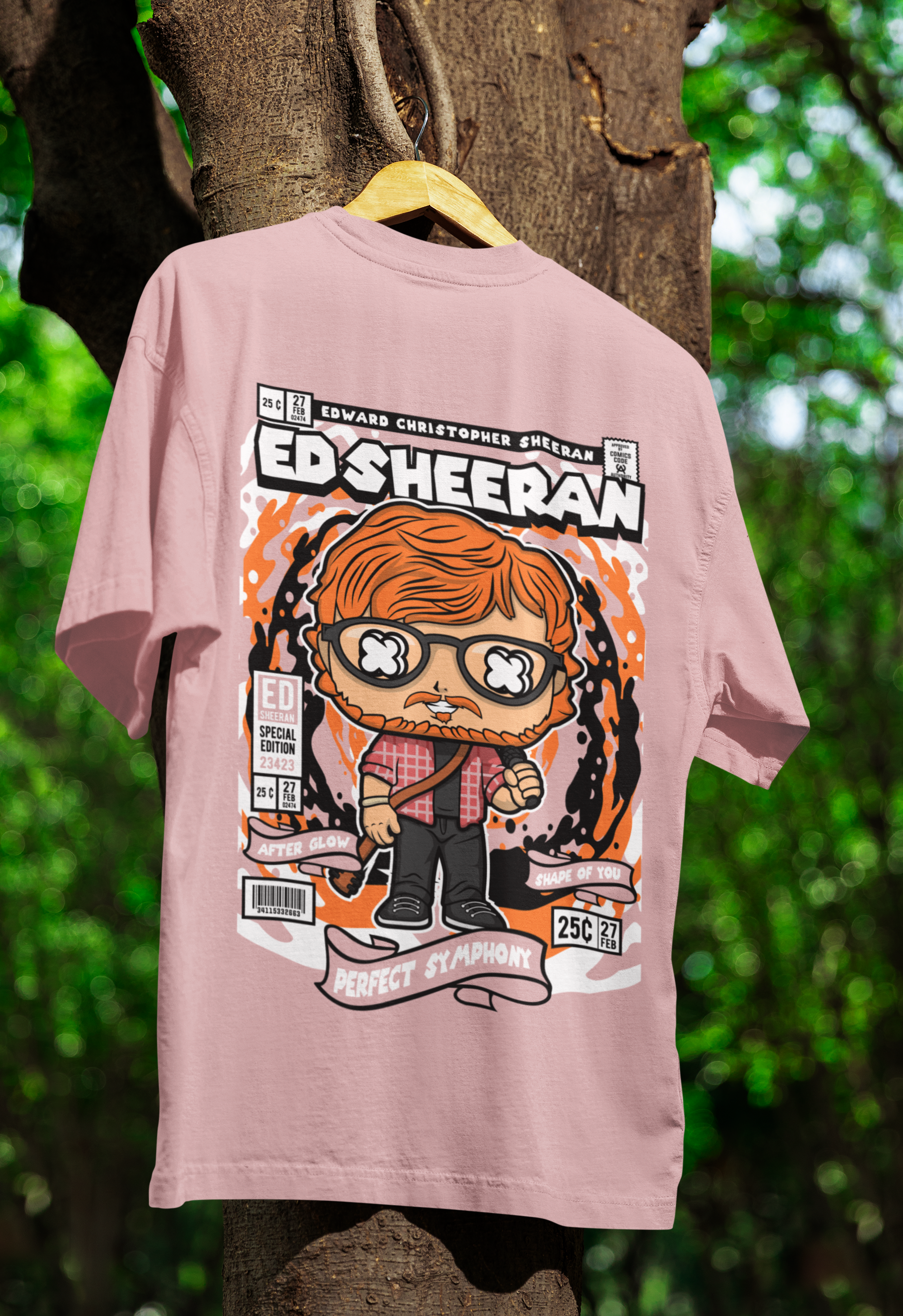 Sing Your Heart Out Ed Sheeran Oversized Tee | Mist & Cozy