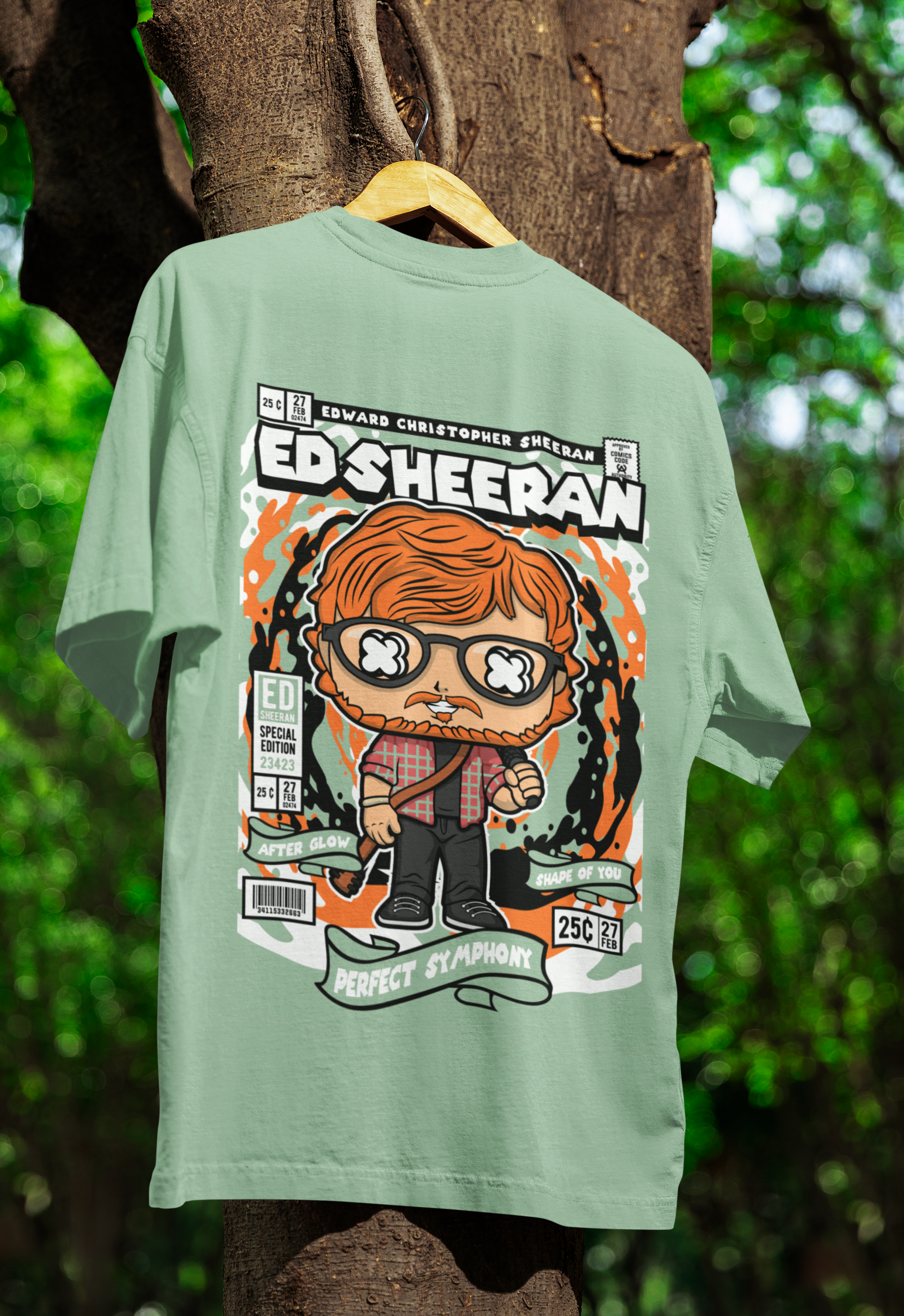Sing Your Heart Out Ed Sheeran Oversized Tee | Mist & Cozy
