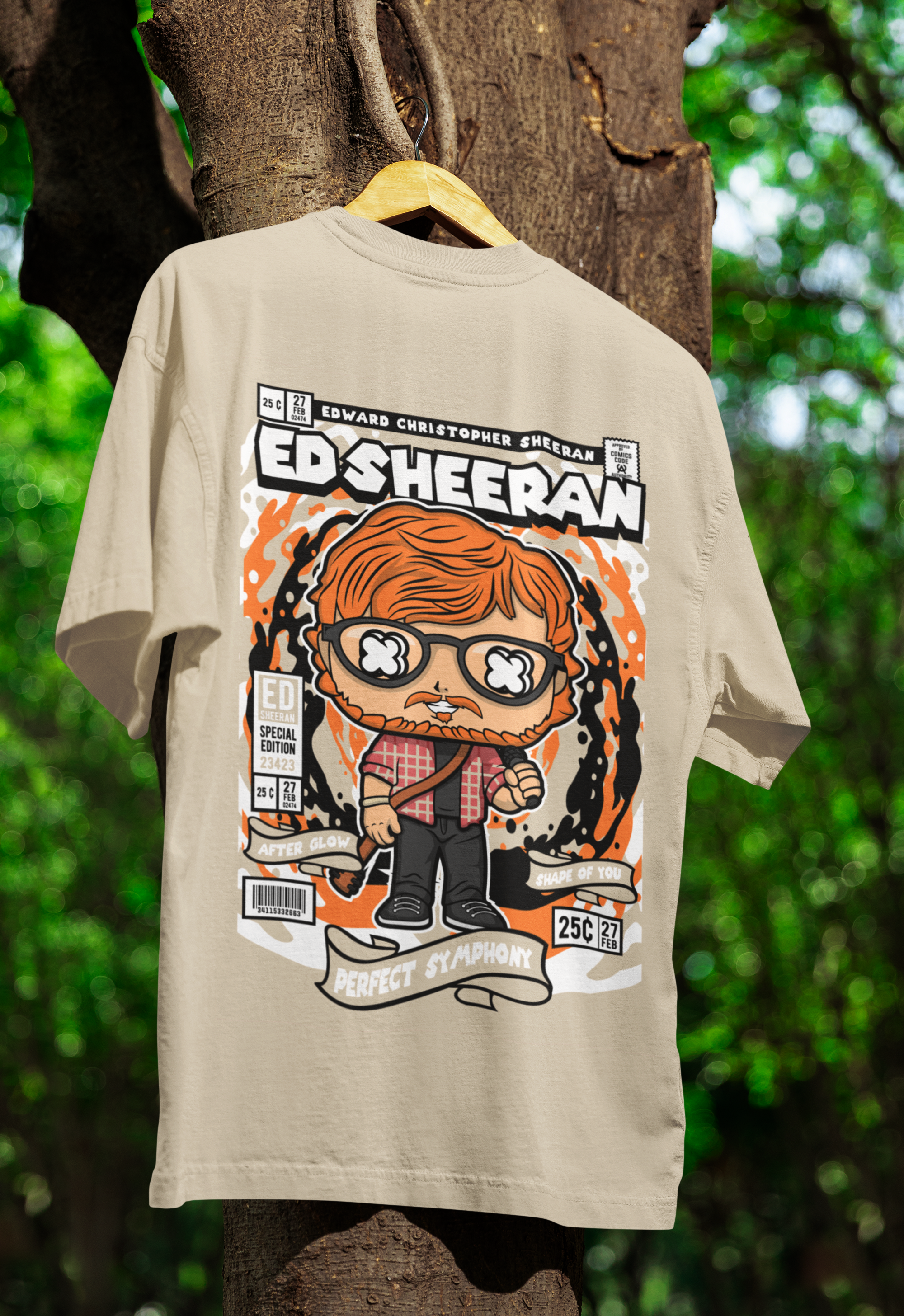 Sing Your Heart Out Ed Sheeran Oversized Tee | Mist & Cozy