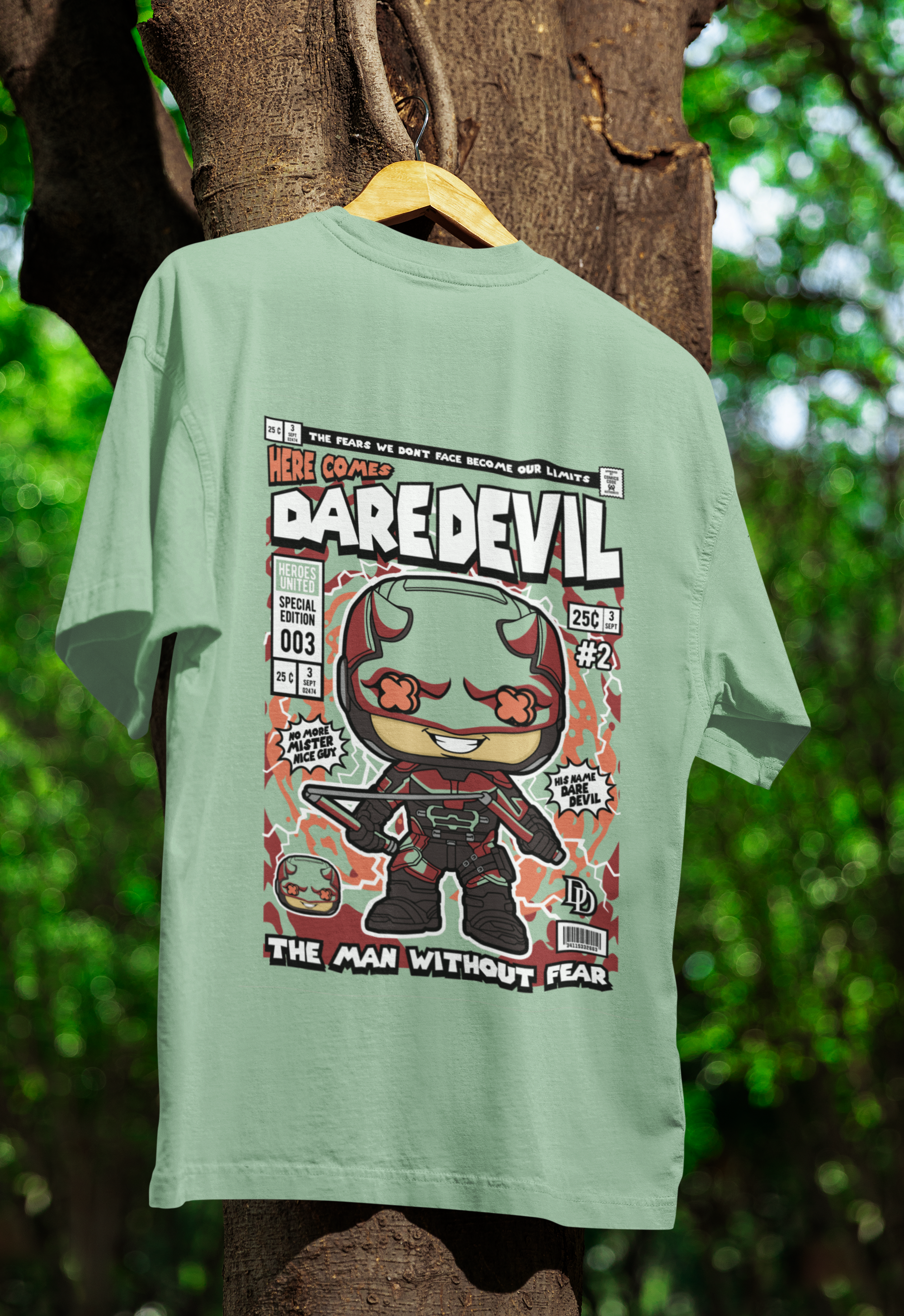 Embrace the Fearless Daredevil Oversized Tee | Mist & Cozy