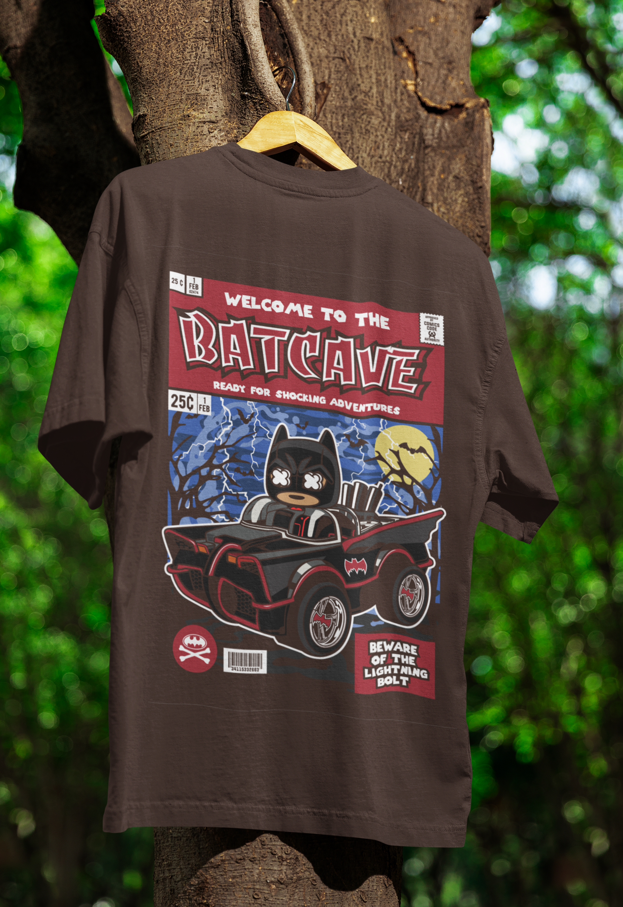 Batcave Blitz Oversized Tee | Mist & Cozy