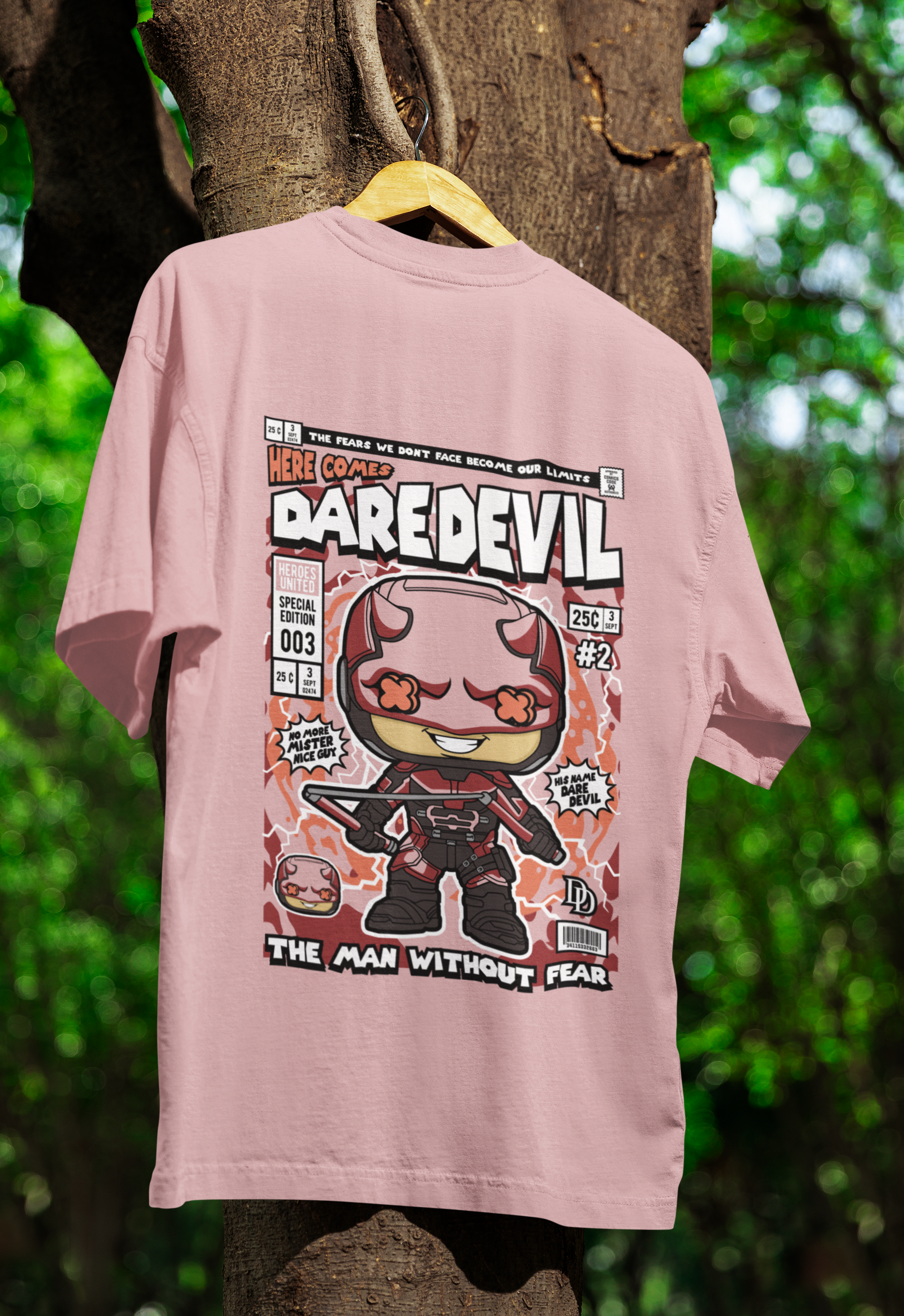 Embrace the Fearless Daredevil Oversized Tee | Mist & Cozy