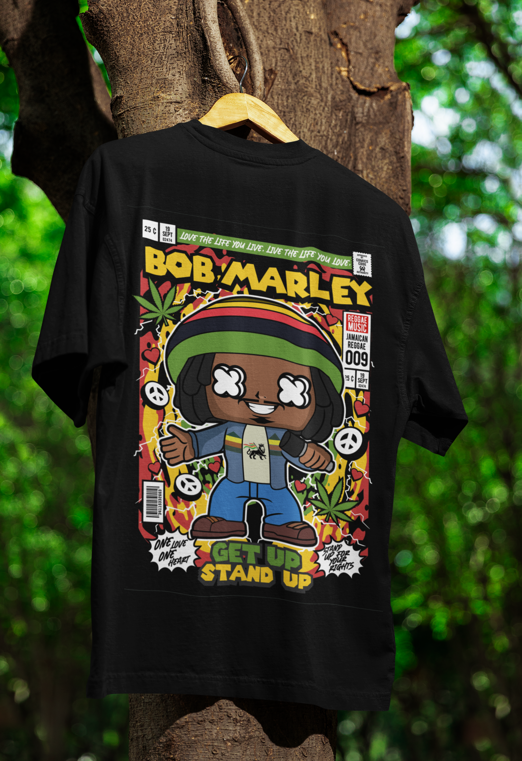 One Love Legacy Bob Marley Oversized Tee | Mist & Cozy