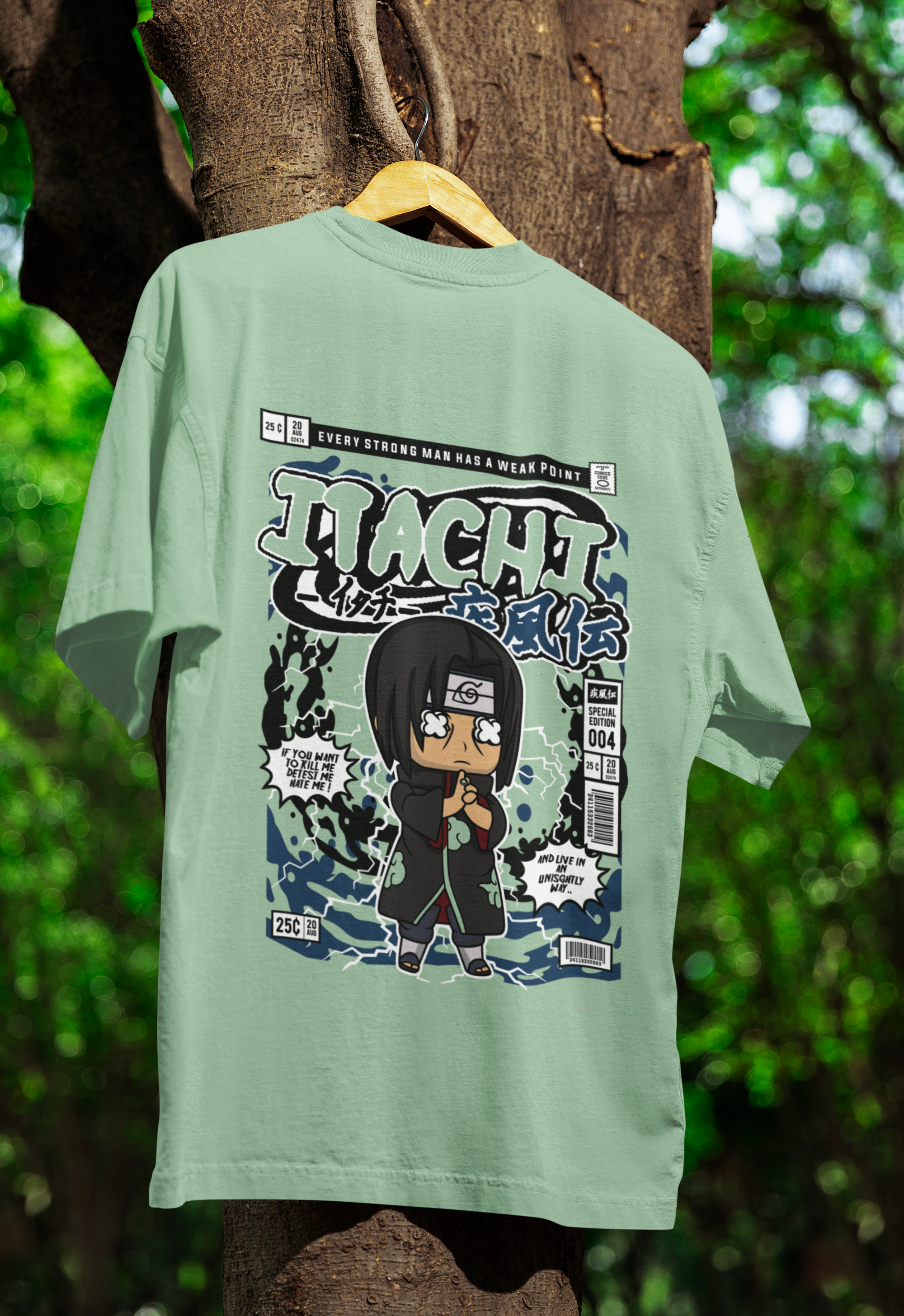 Shadows of the Shinobi Itachi Oversized Tee | Mist & Cozy