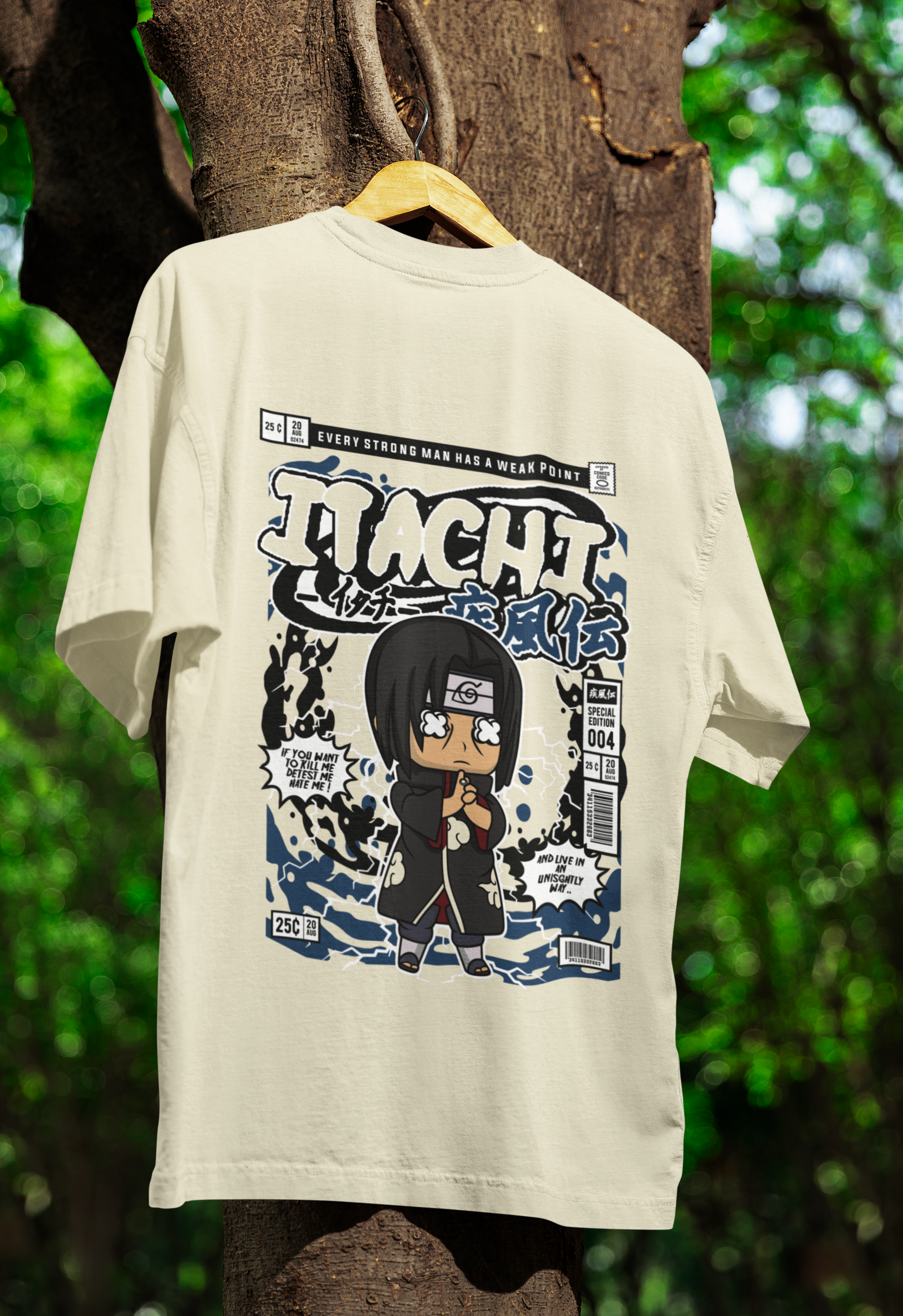 Shadows of the Shinobi Itachi Oversized Tee | Mist & Cozy