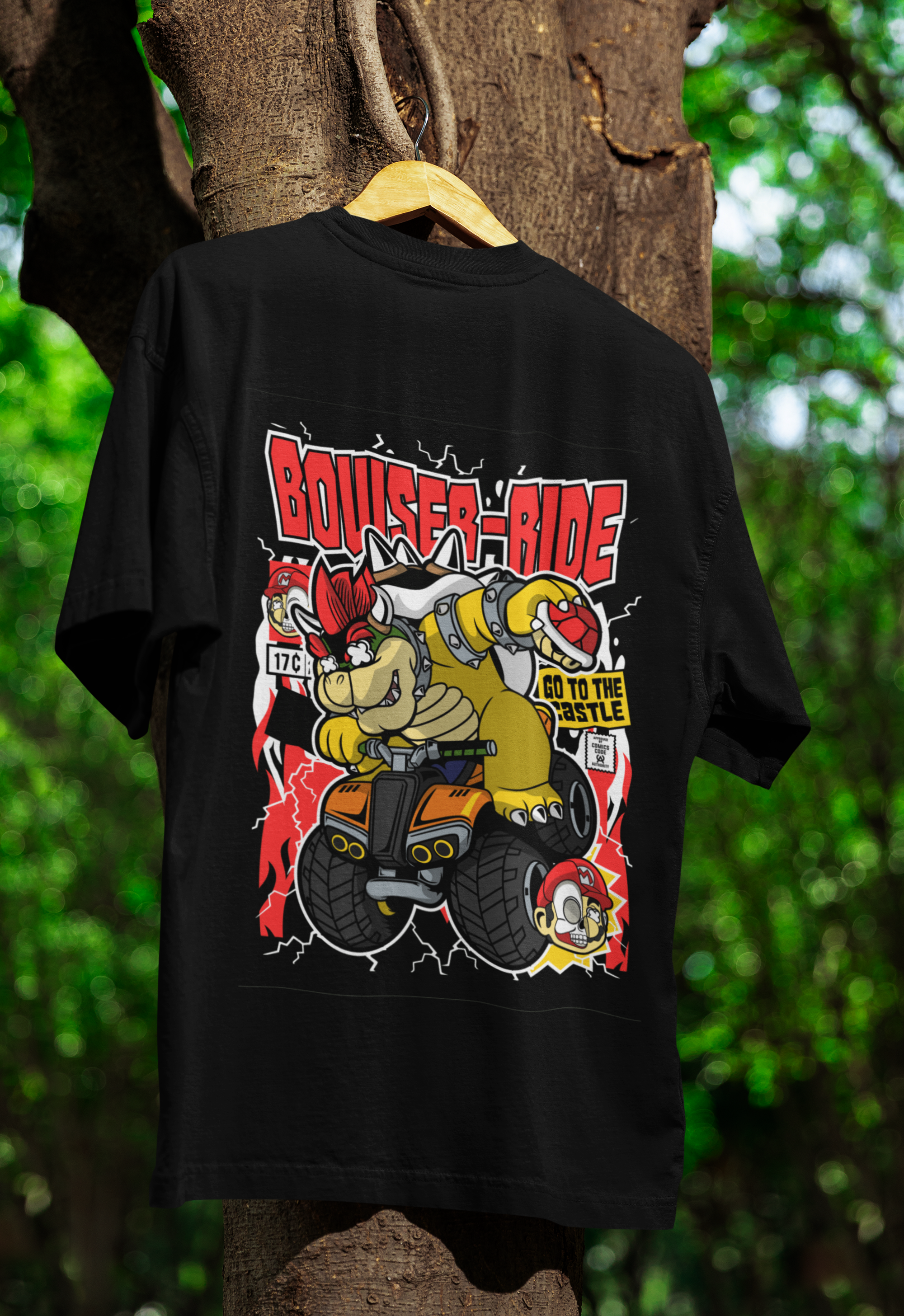 Bowser Ride Oversized Comic Tee | Mist & Cozy