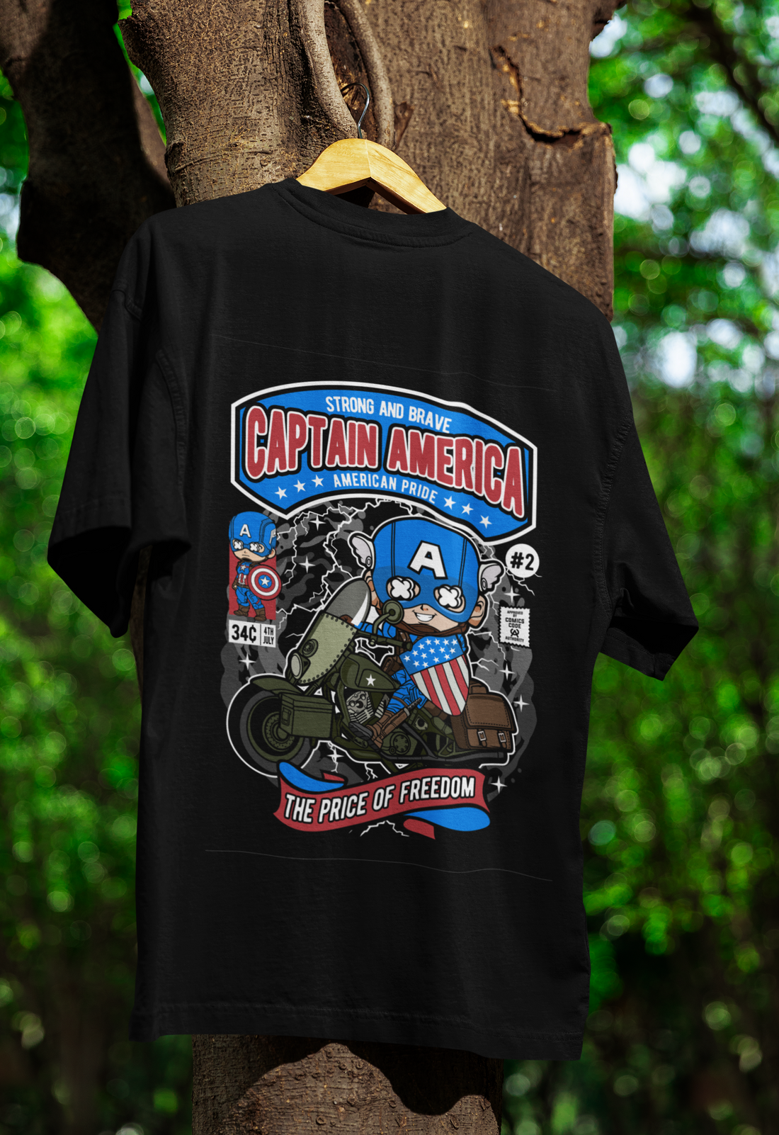 Ride for Justice Captain America Oversized Tee | Mist & Cozy
