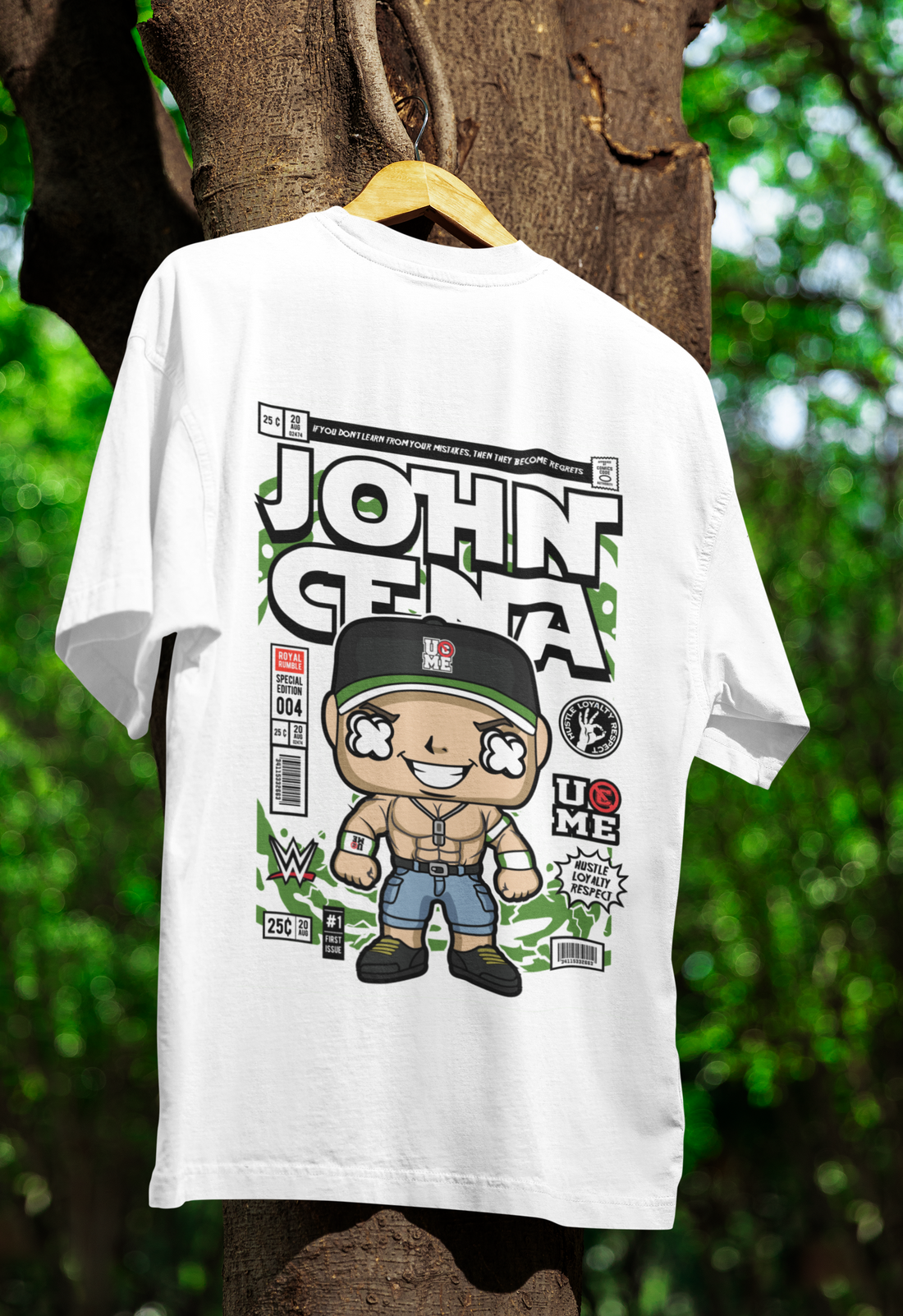 Never Give Up John Cena Oversized Tee | Mist & Cozy