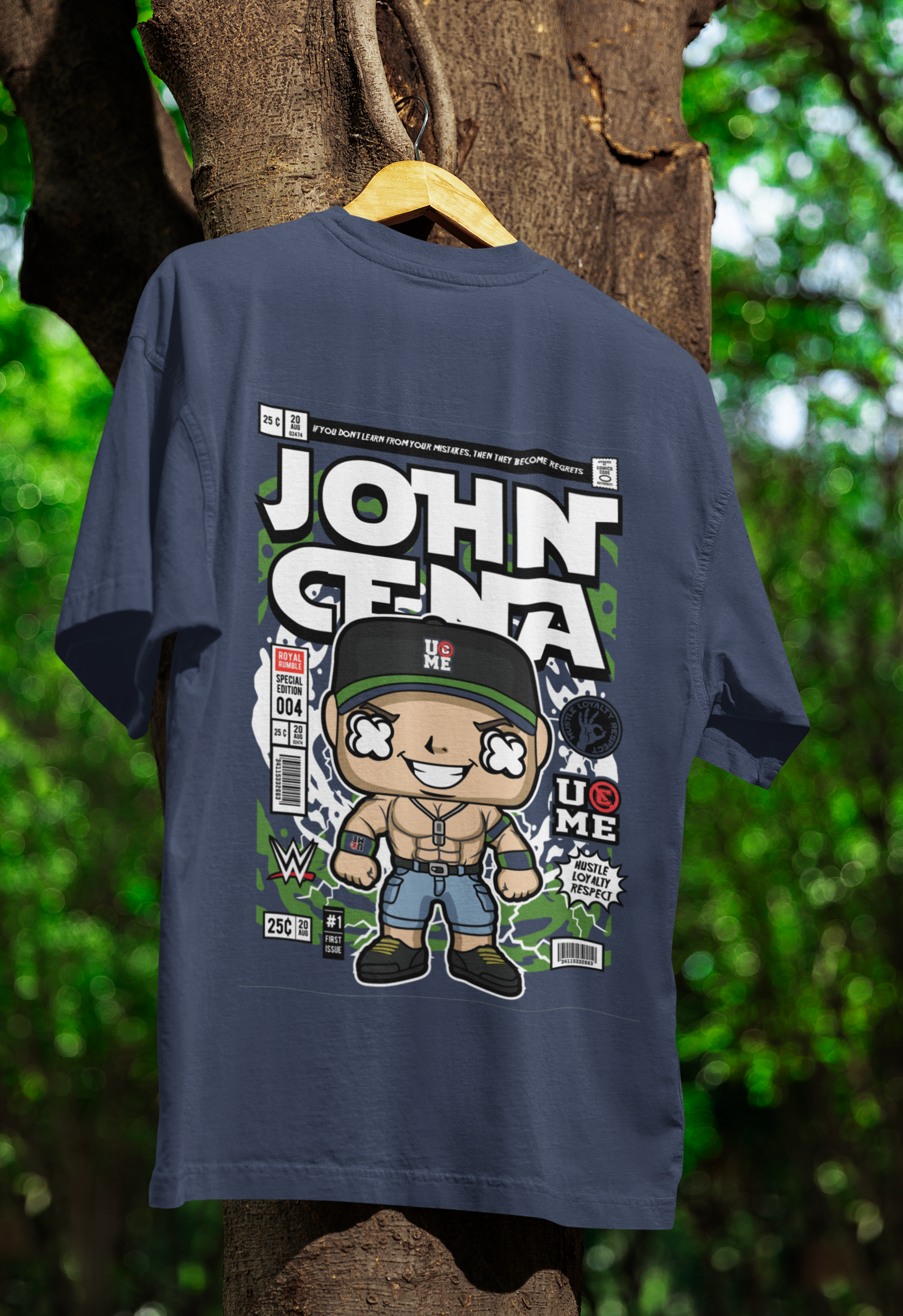 Never Give Up John Cena Oversized Tee | Mist & Cozy