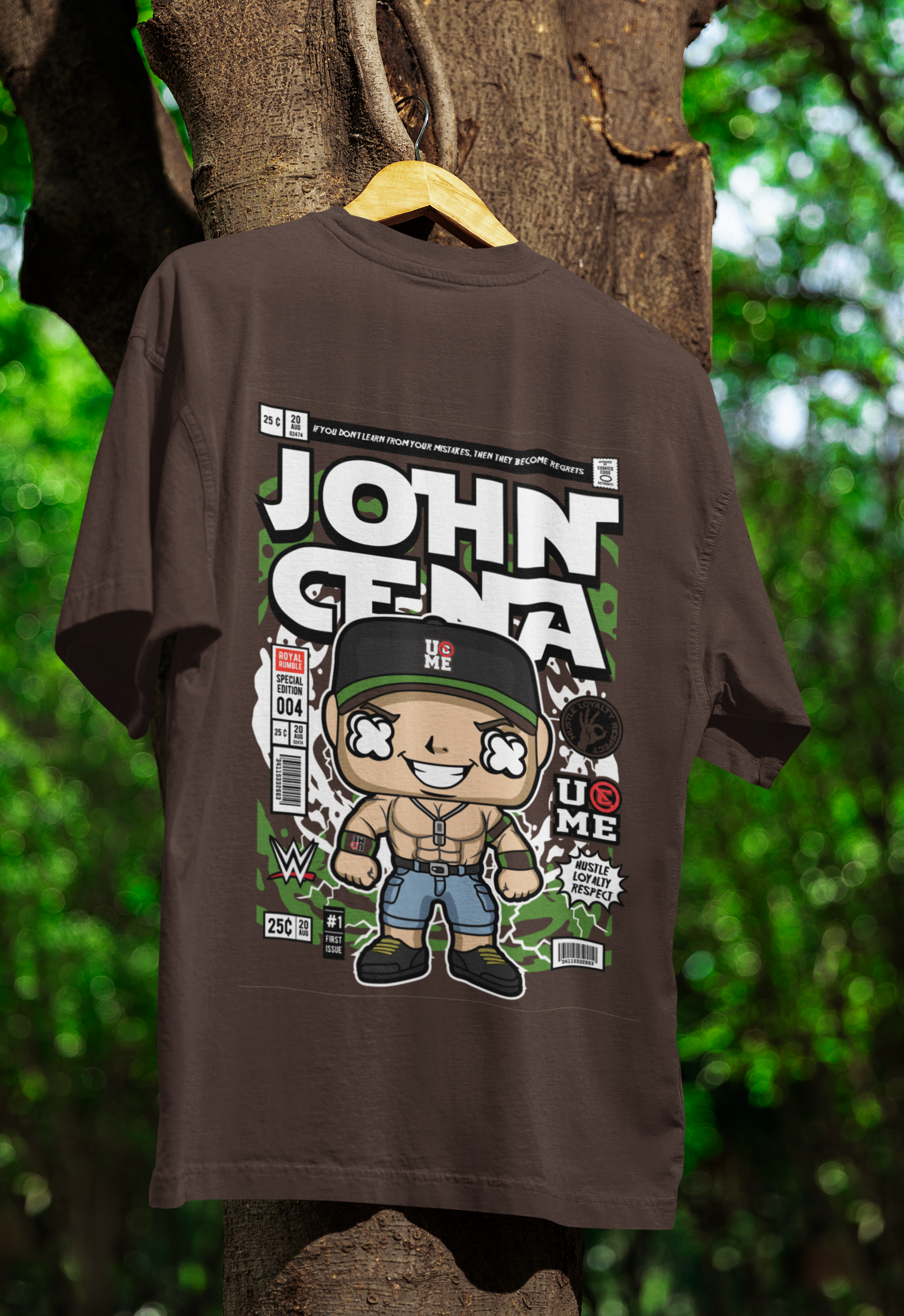 Never Give Up John Cena Oversized Tee | Mist & Cozy