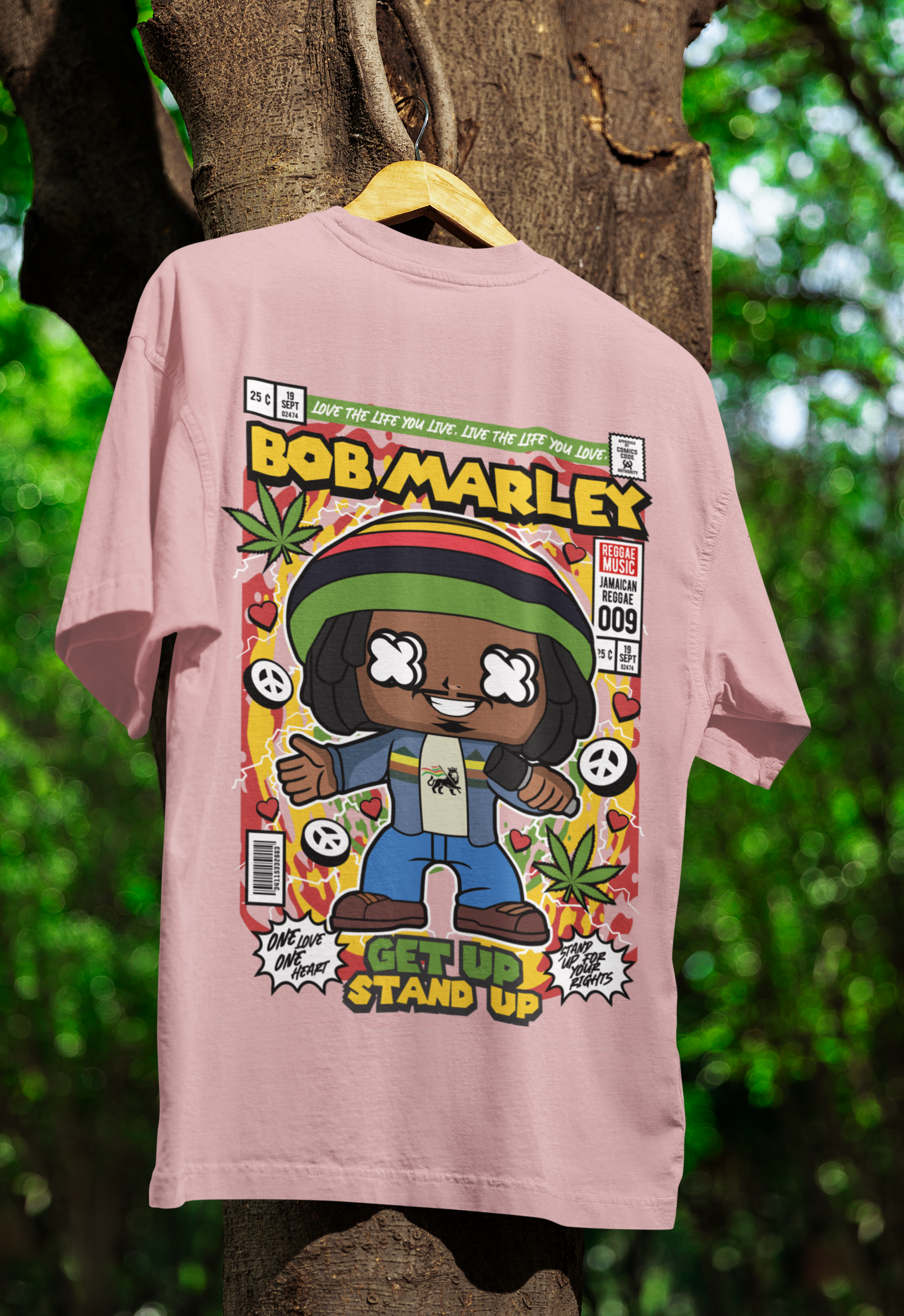 One Love Legacy Bob Marley Oversized Tee | Mist & Cozy