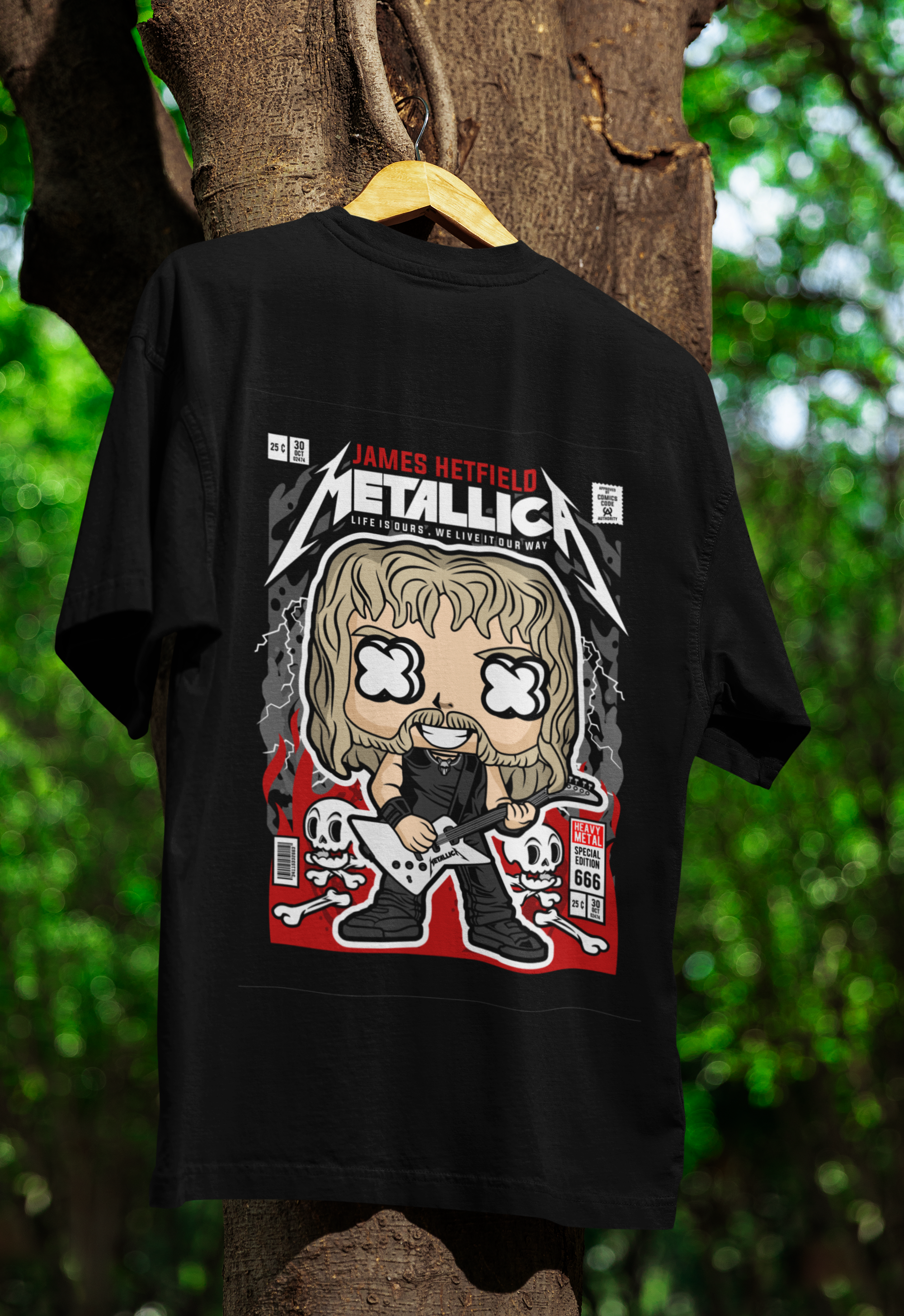 Ride the Lightning Metallica Oversized Tee | Mist & Cozy