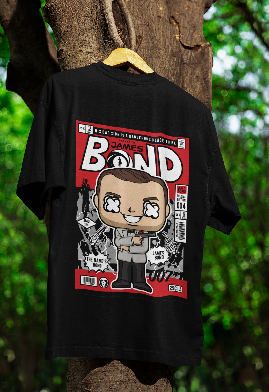 License to Style James Bond Oversized Tee | Mist & Cozy
