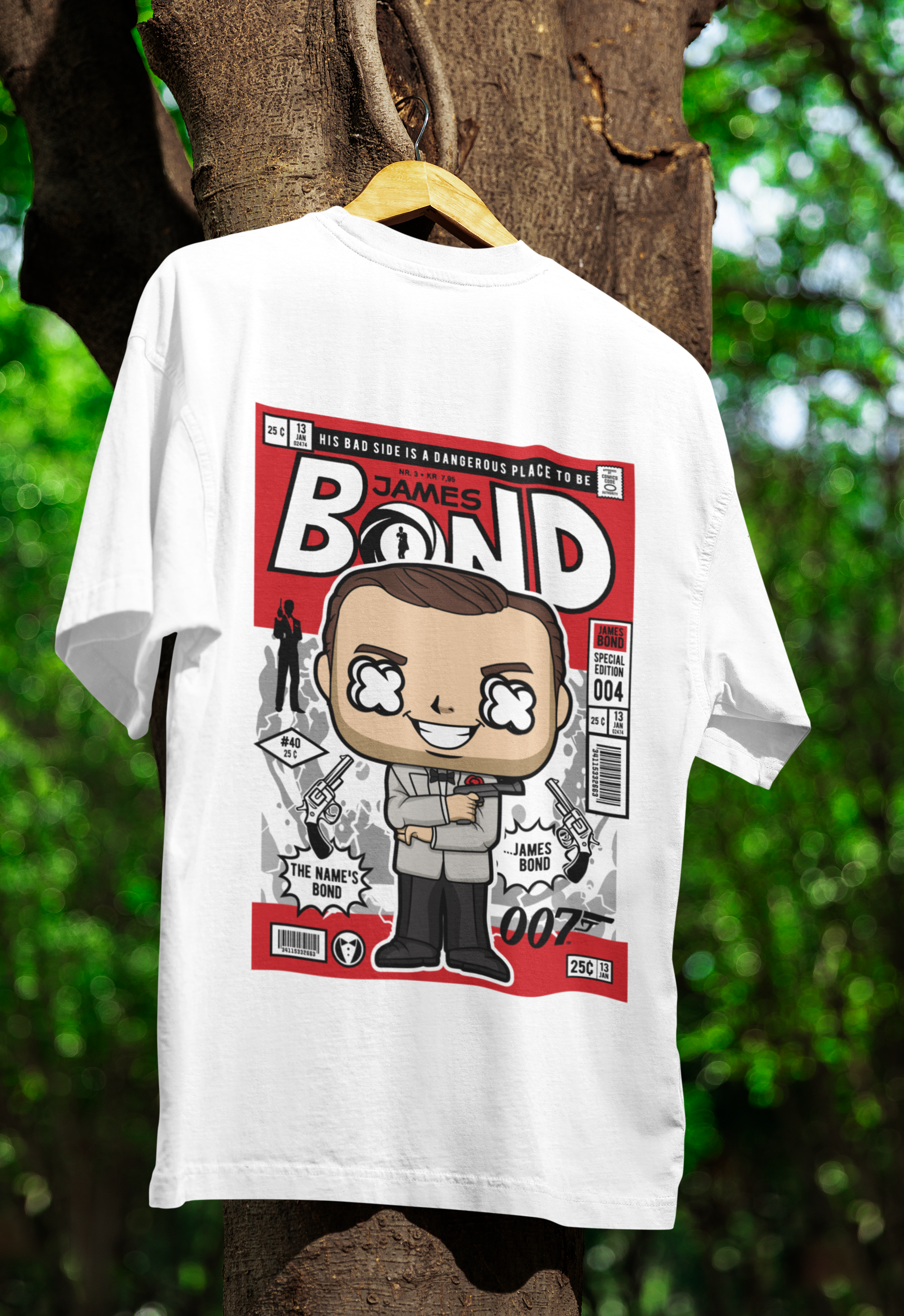 License to Style James Bond Oversized Tee | Mist & Cozy