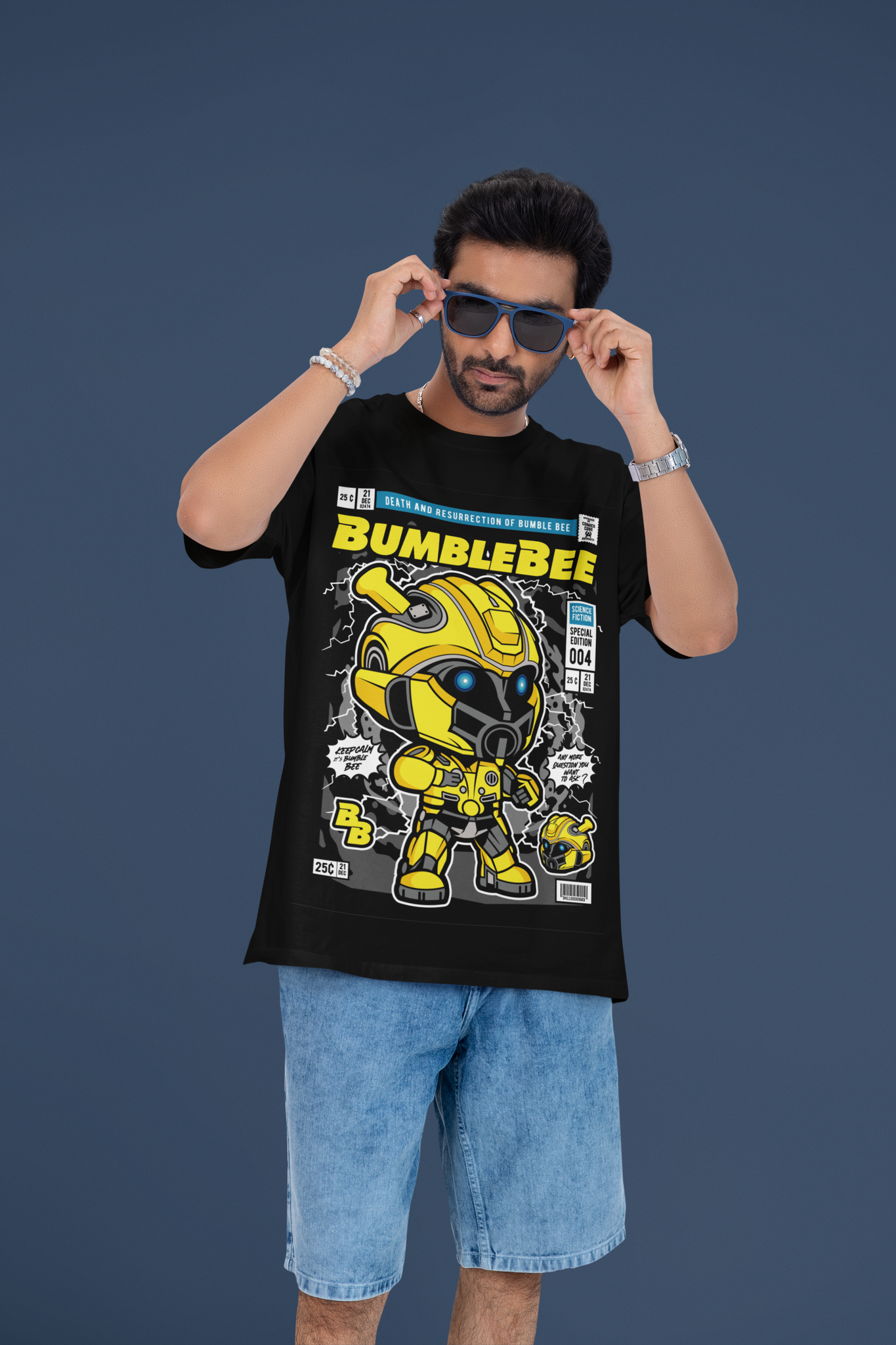 Bumblebee Recharged Oversized Tee | Mist & Cozy