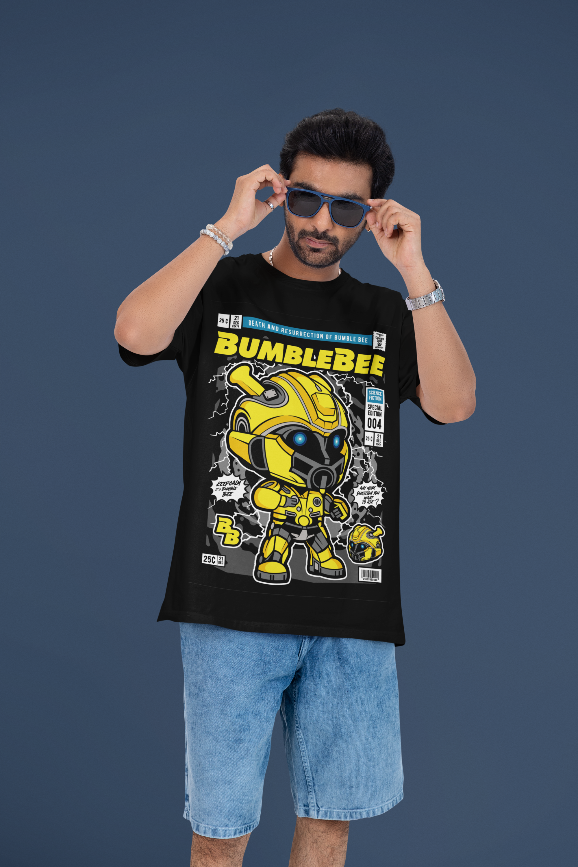 Bumblebee Recharged Oversized Tee | Mist & Cozy