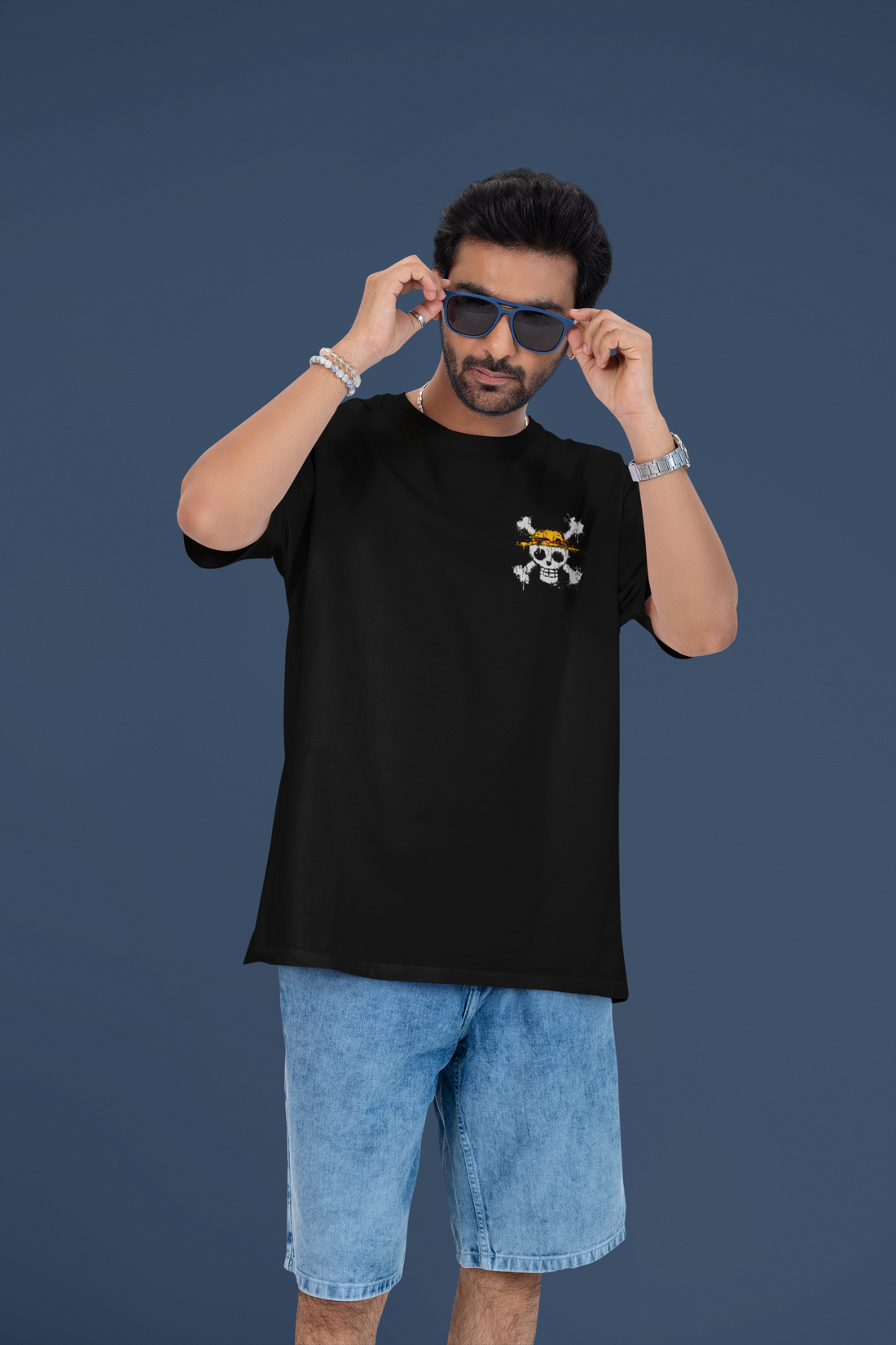 Pirate Emblem Mugiwara Skull Oversized Tee | Mist & Cozy - Mist & Cozy