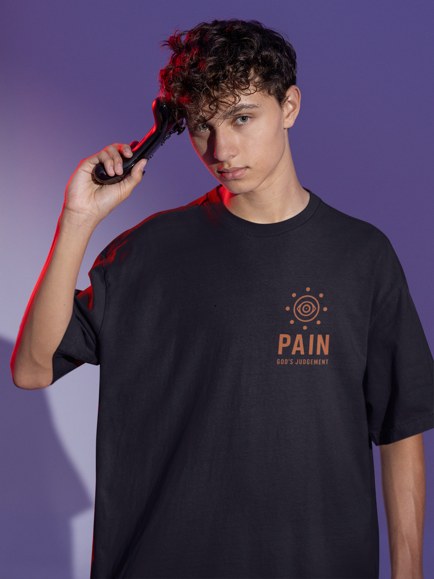 God’s Wrath Unleashed Pain Oversized Anime Tee | Mist & Cozy