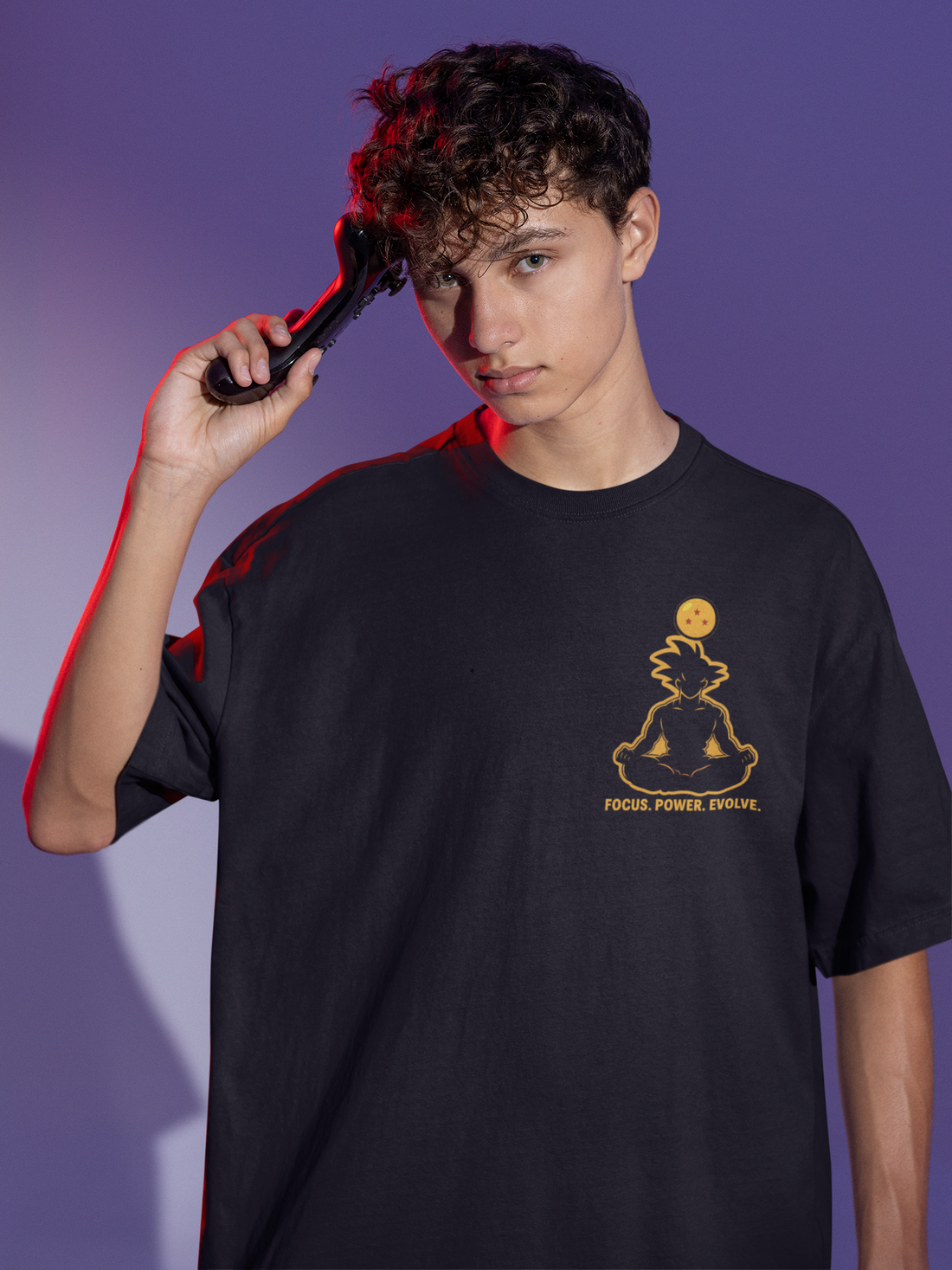 Saiyan State of Mind Goku Oversized Tee | Mist & Cozy
