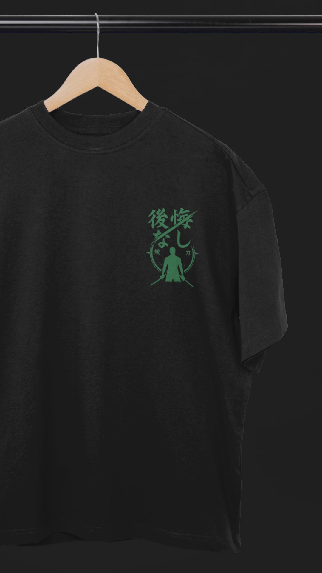 No Regrets Zoro Oversized Graphic Tee | Mist & Cozy