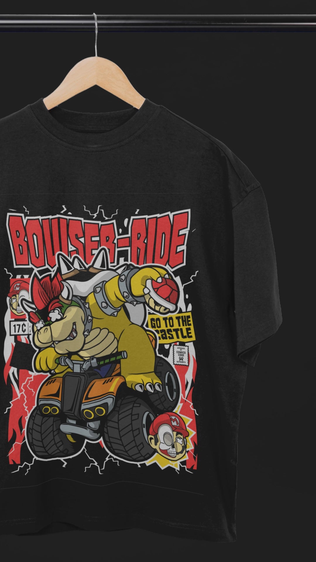 Bowser Ride Oversized Comic Tee | Mist & Cozy