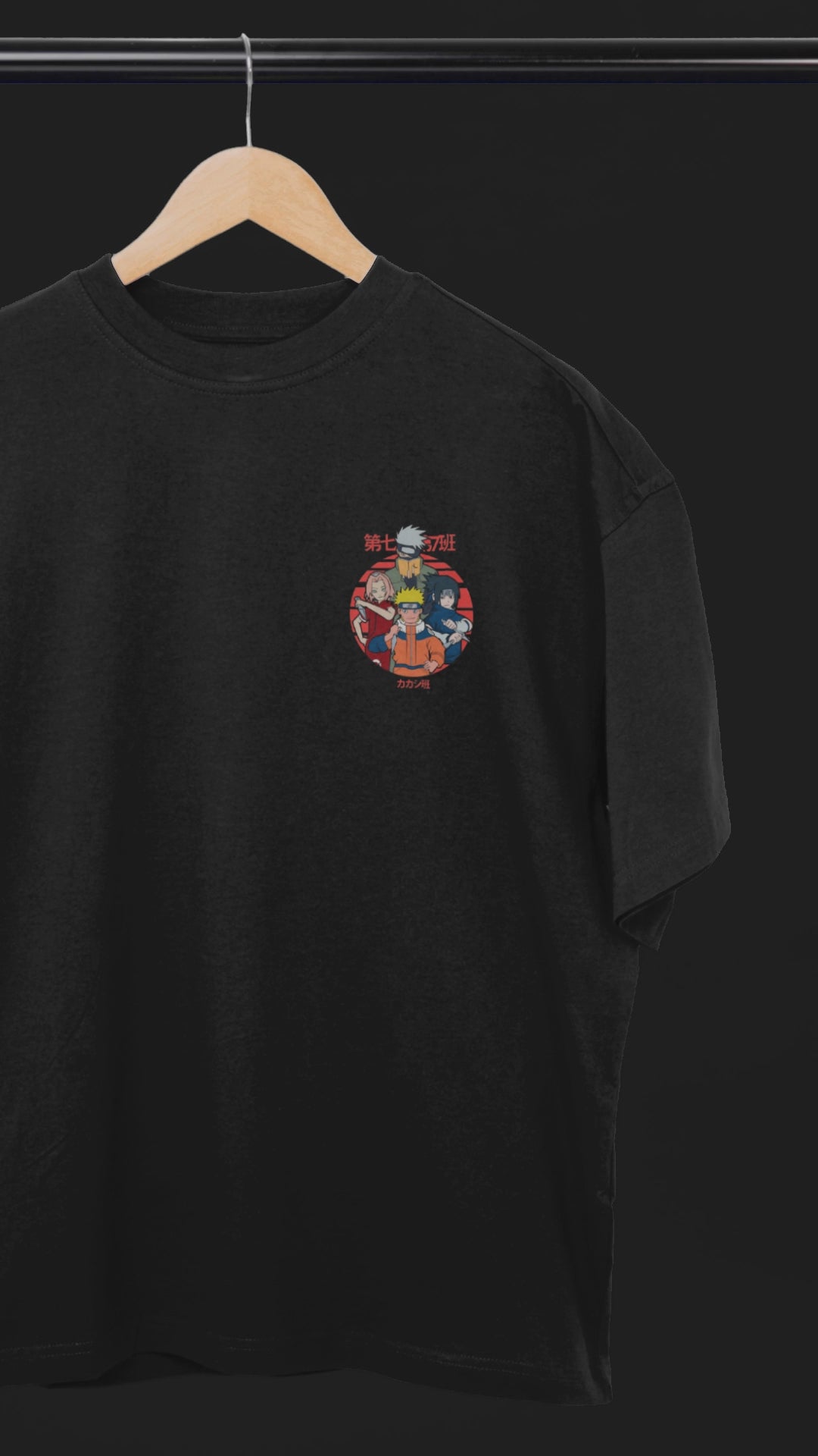 Leaf’s Finest Team 7 Naruto Oversized Tee | Mist & Cozy