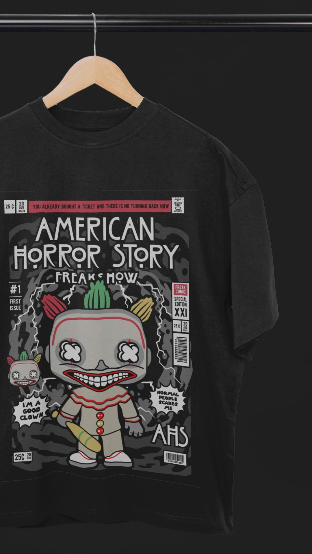 Step Into the Freak Show AHS Oversized Tee | Mist & Cozy