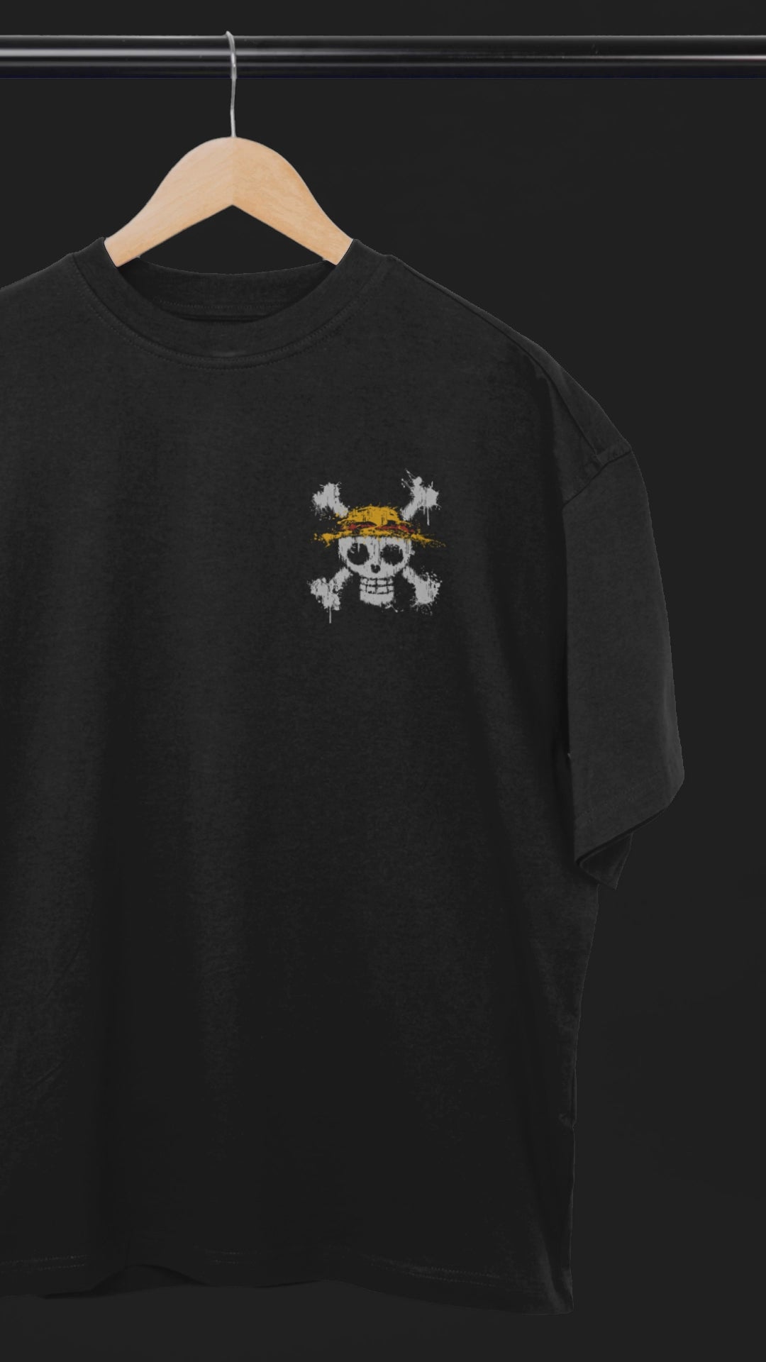 Pirate Emblem Mugiwara Skull Oversized Tee | Mist & Cozy