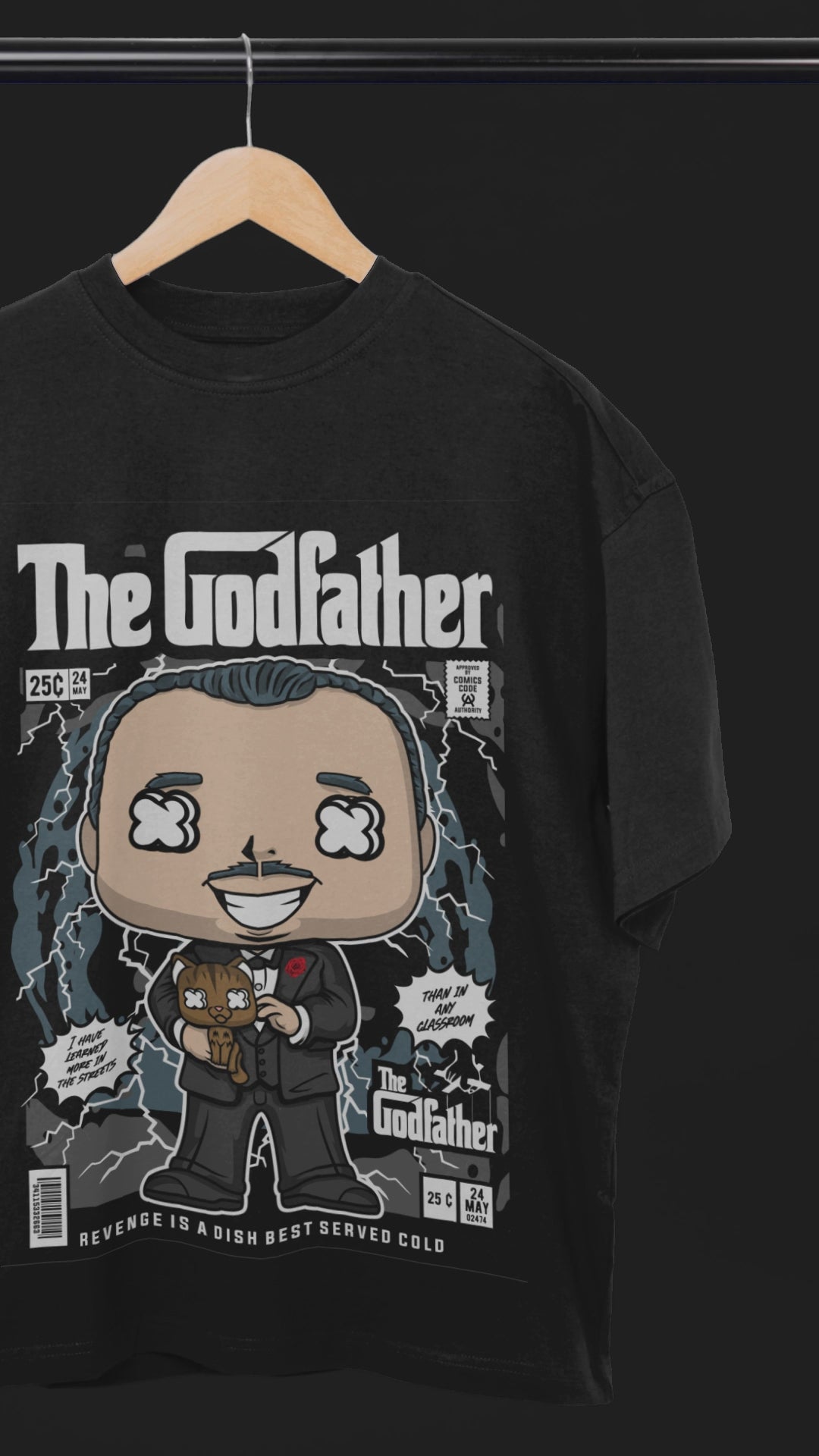 Respect the Don Godfather Oversized Tee | Mist & Cozy
