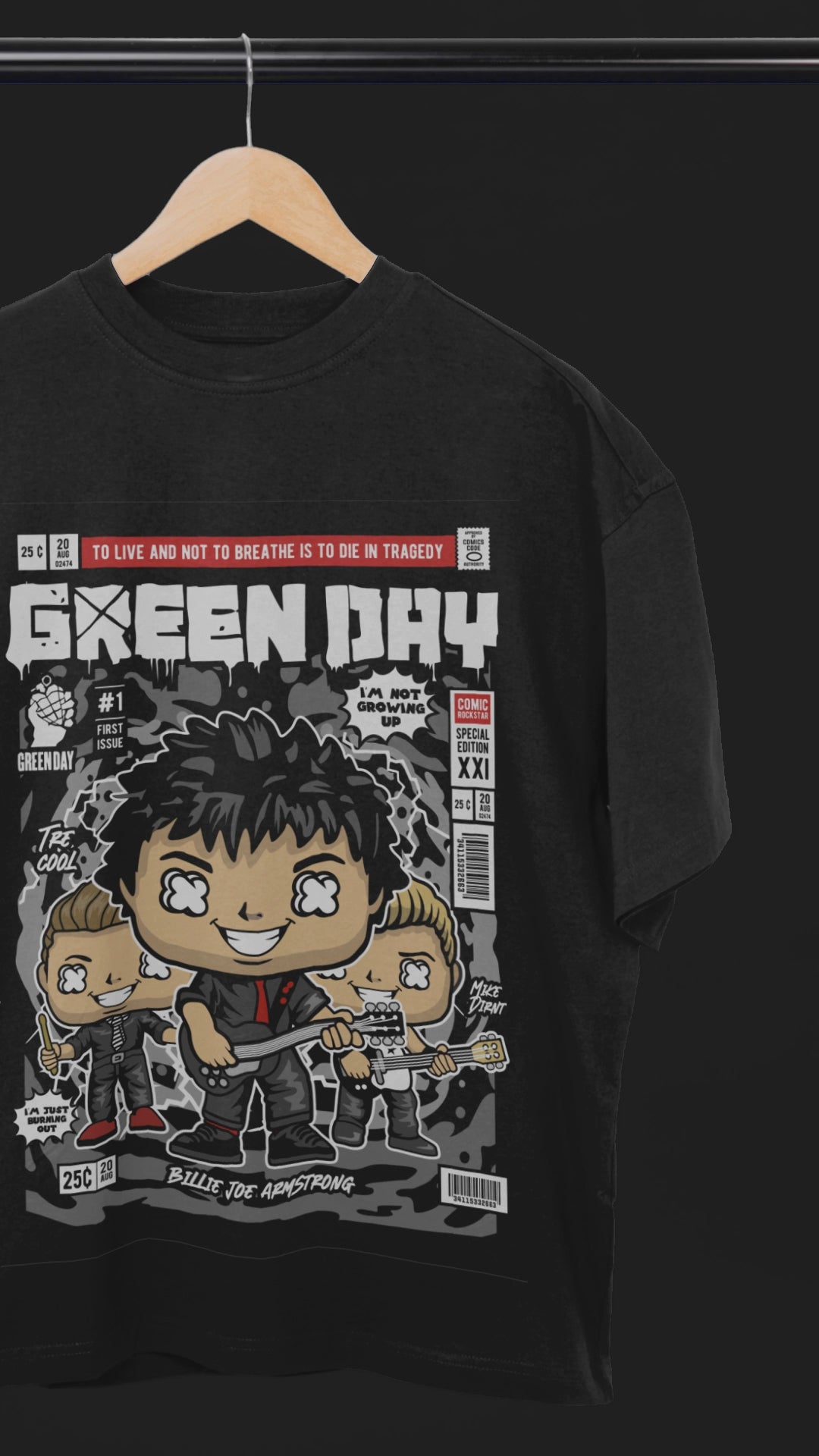 Punk Parade Green Day Oversized Tee | Mist & Cozy