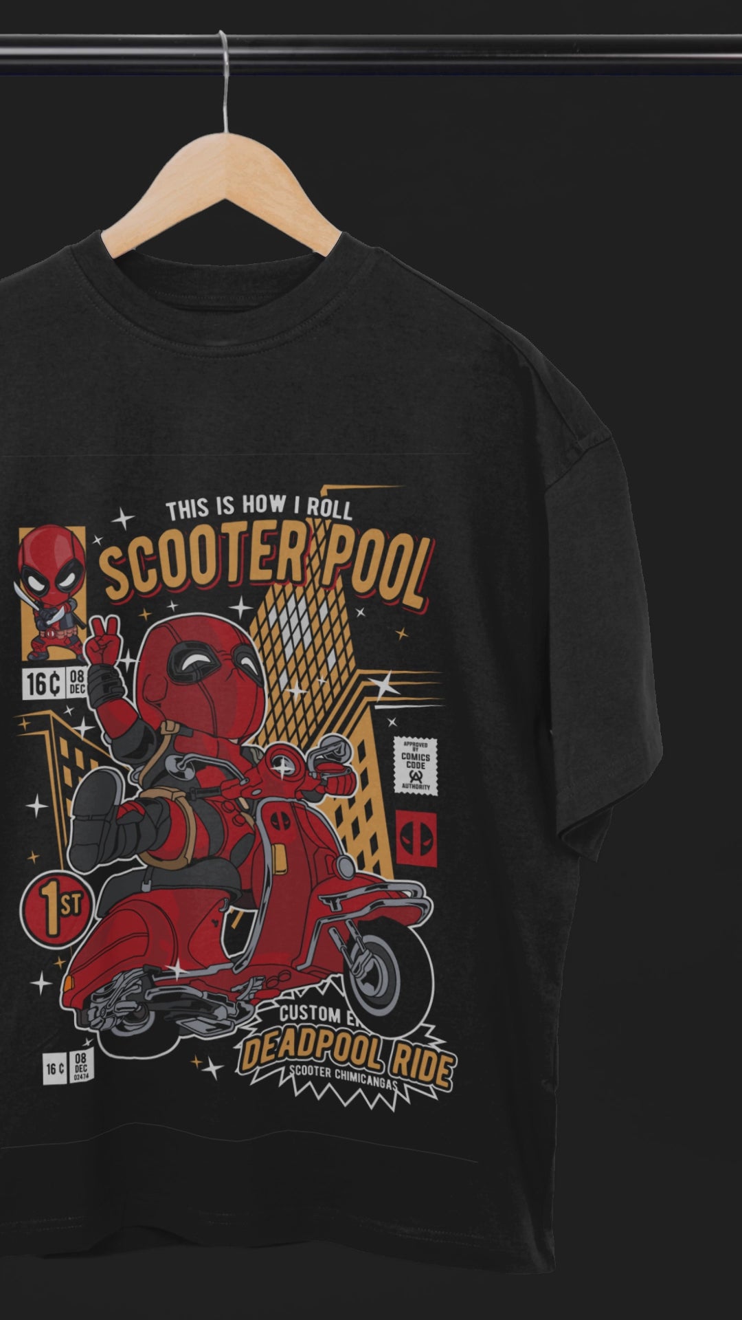 This Is How I Roll Deadpool Oversized Tee | Mist & Cozy