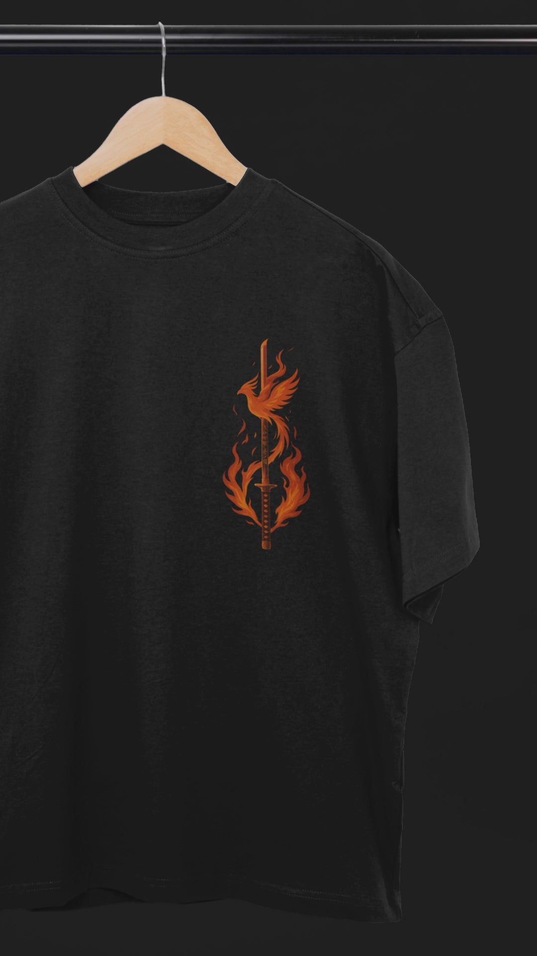 Blazing Heart Rengoku Oversized Tee | Mist & Cozy