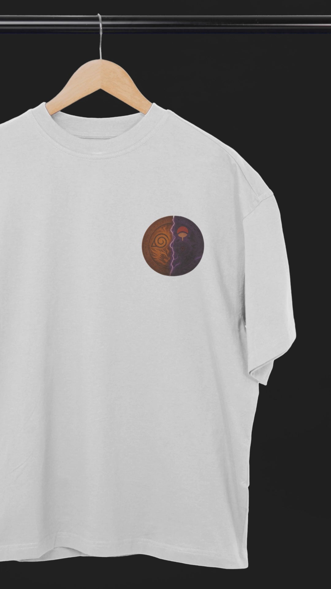 Naruto x Sasuke Oversized Tee | Mist & Cozy