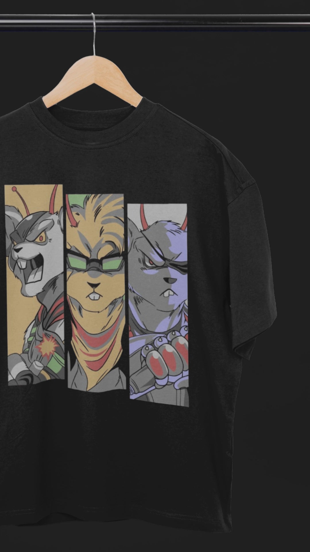 Hunt Mode Animal Fighter Oversized Tee | Mist & Cozy